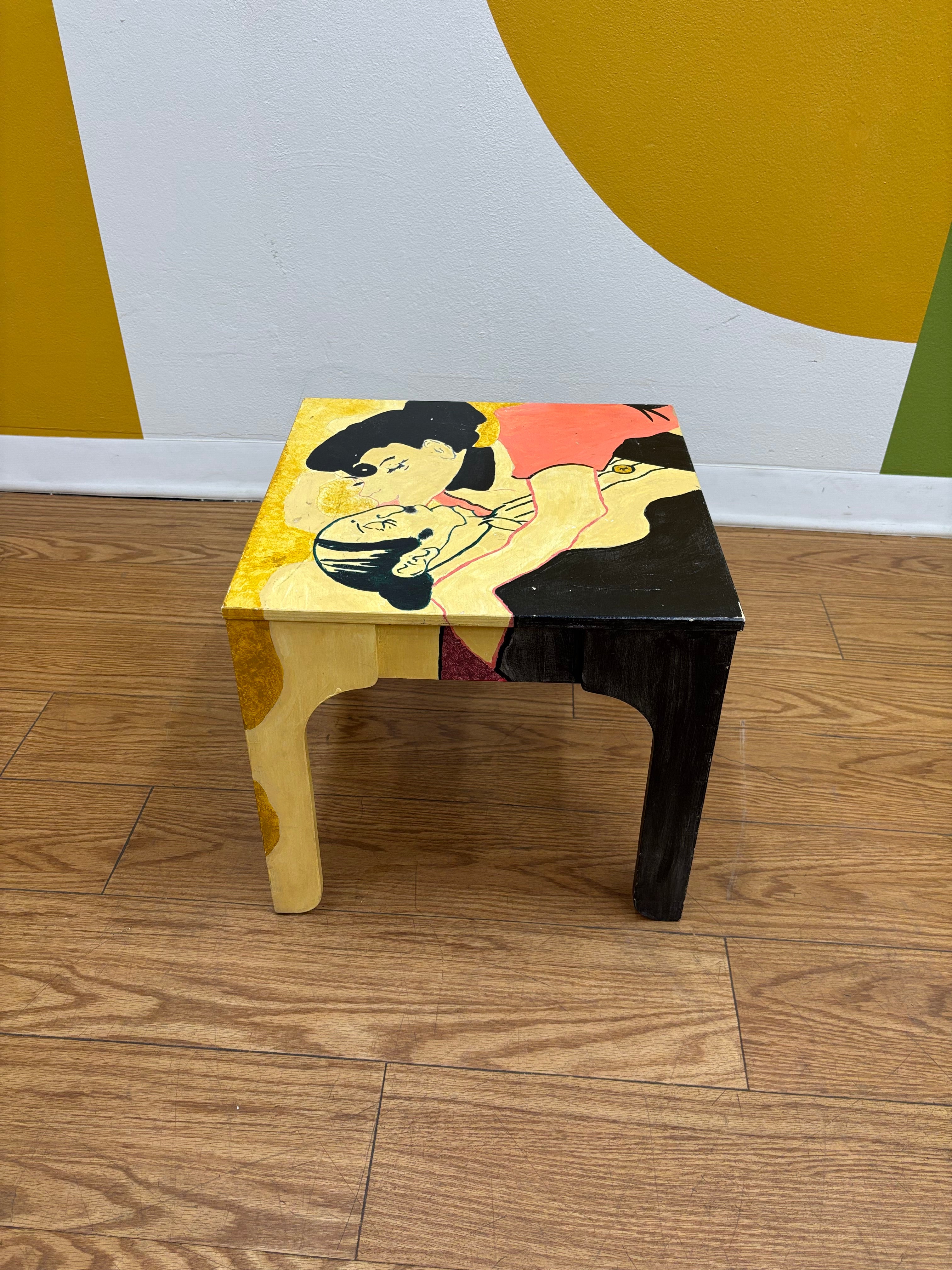 Small Hand Painted Side Table