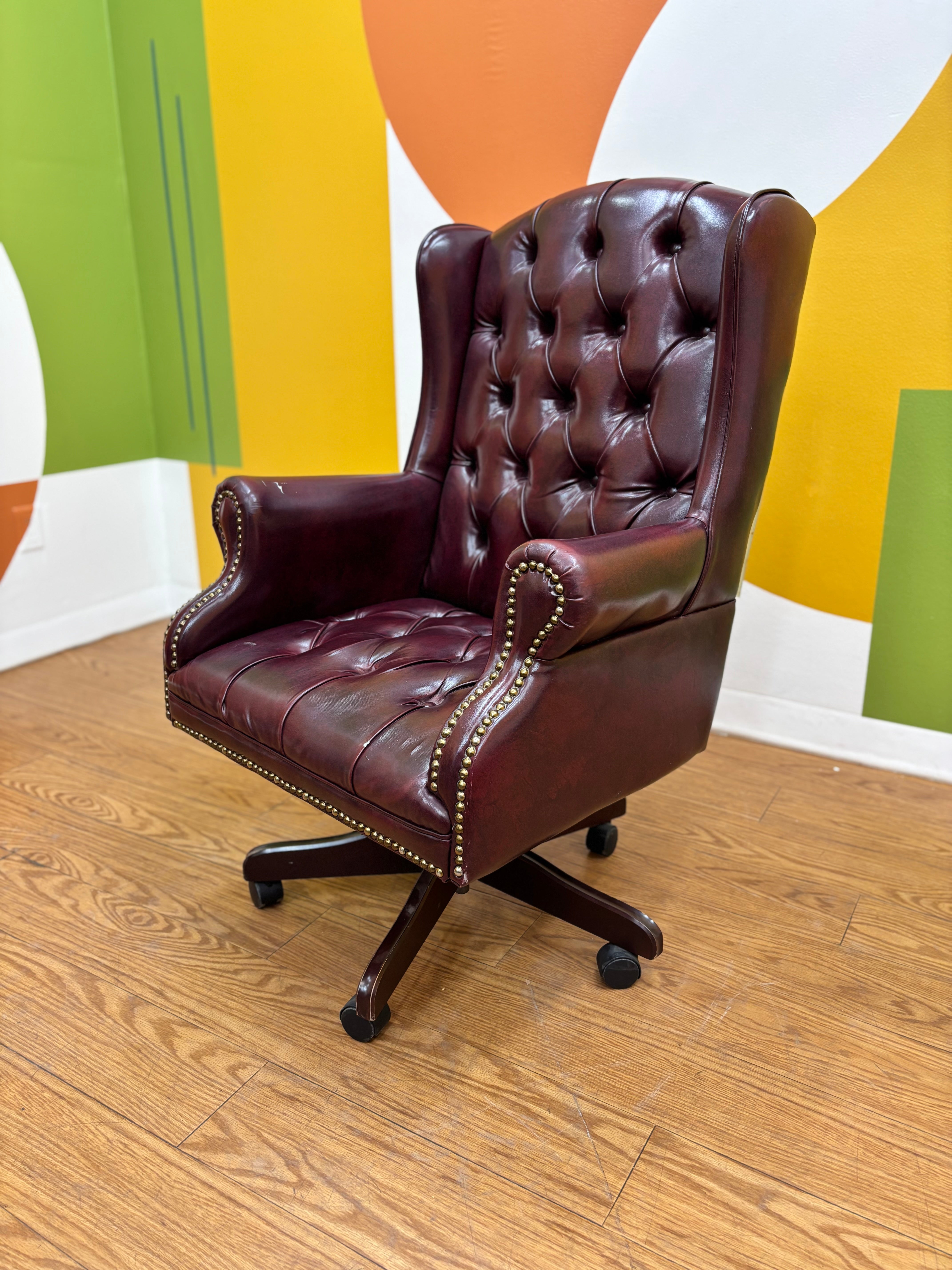 Red Tufted Office Chair