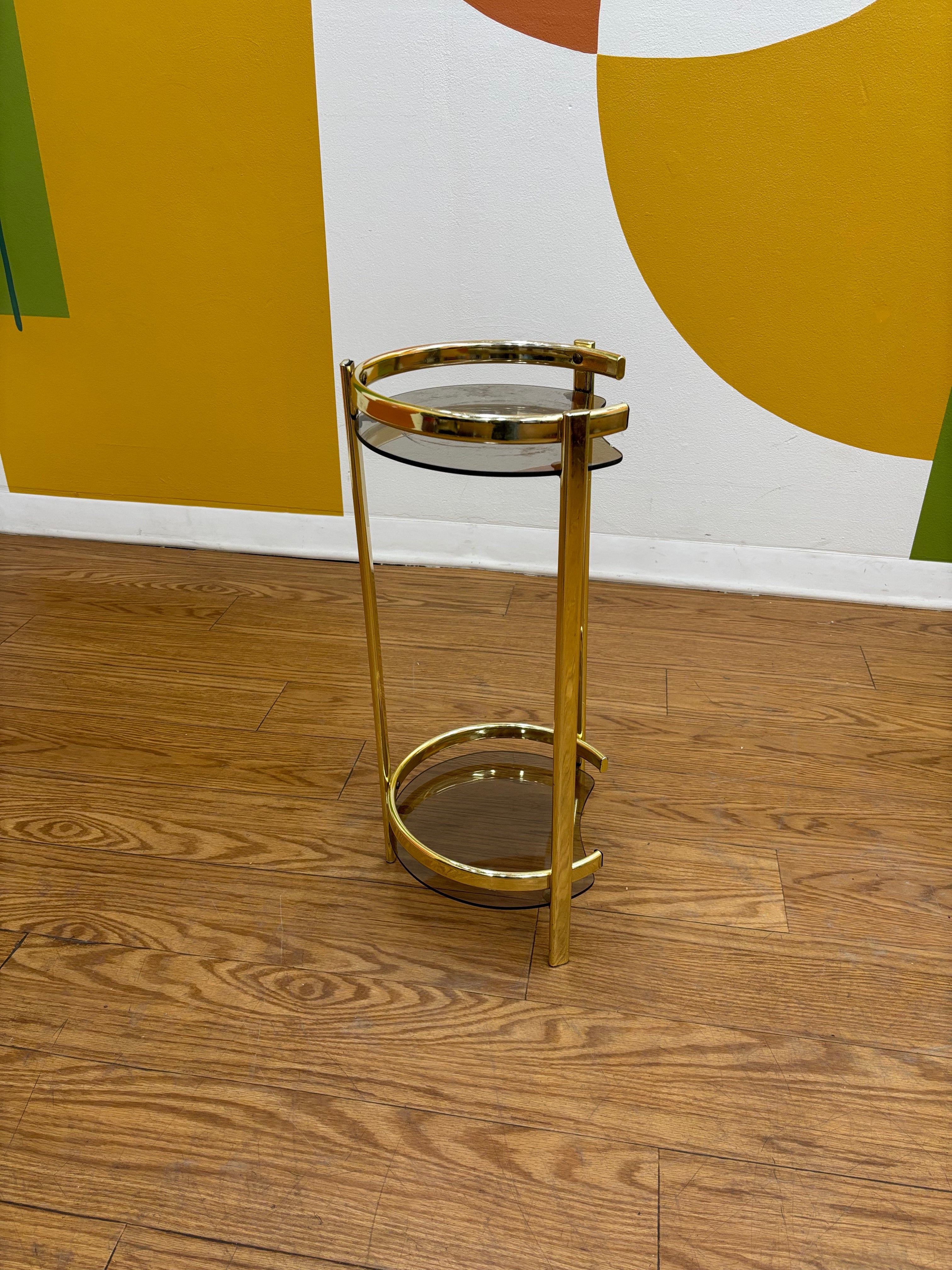 Two Tier Metal & Glass Table