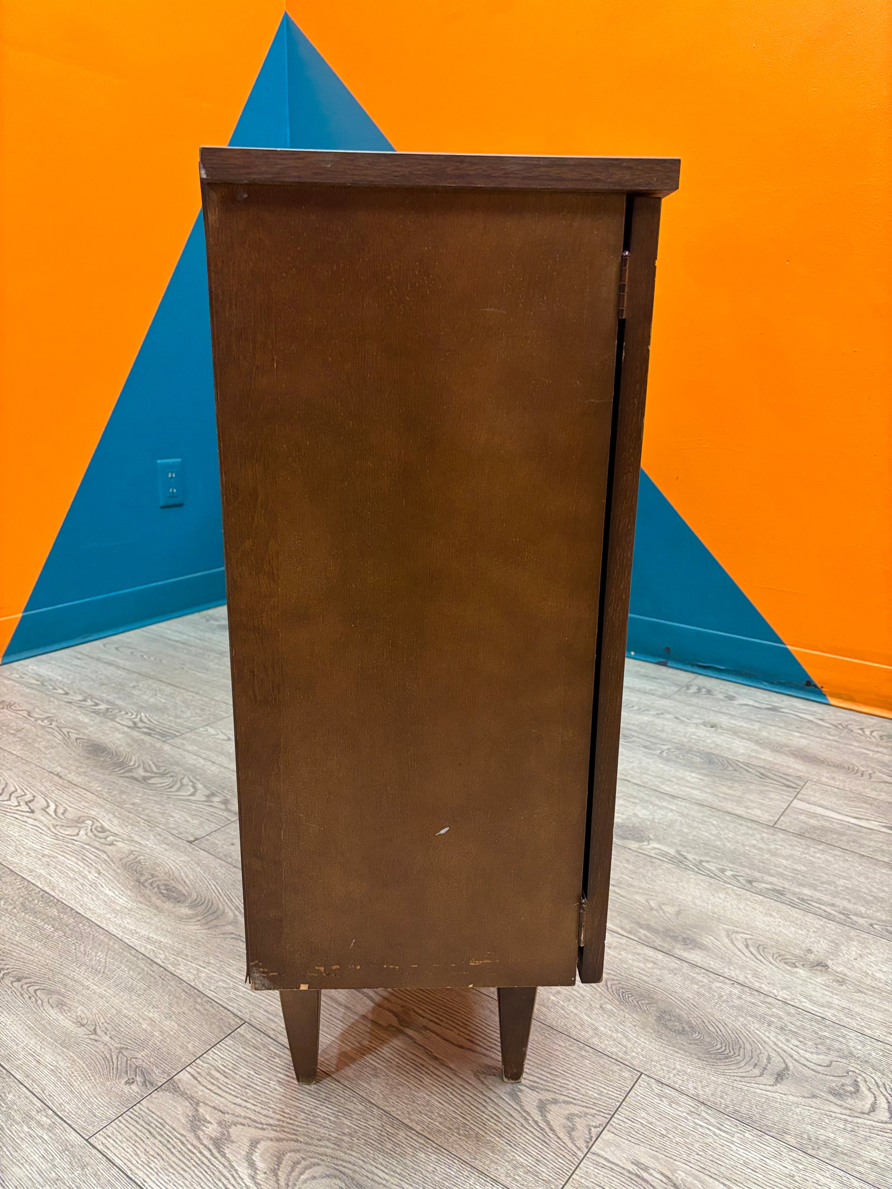 Wood Cabinet with Glass Doors