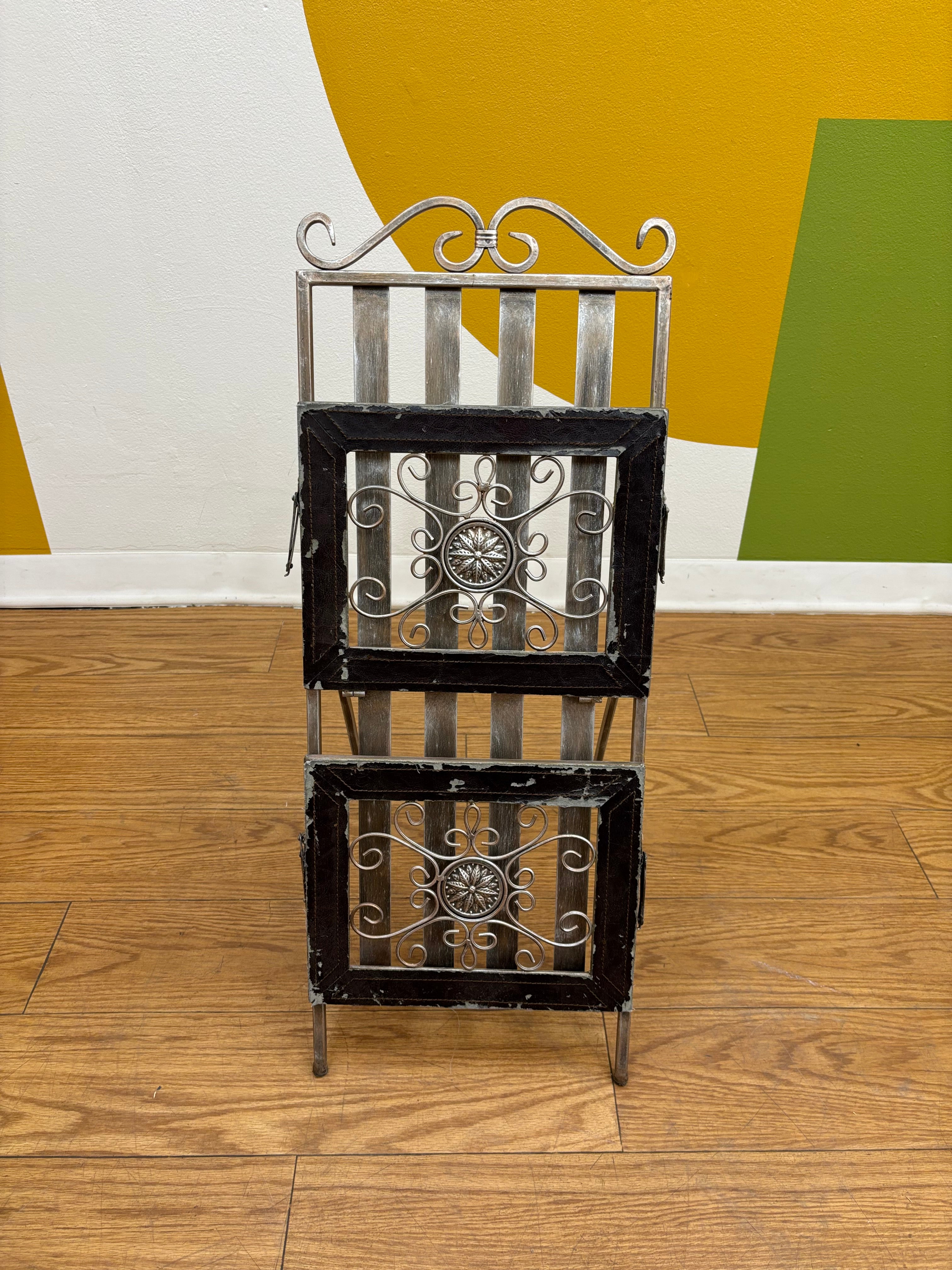 Foldable Metal Magazine Rack