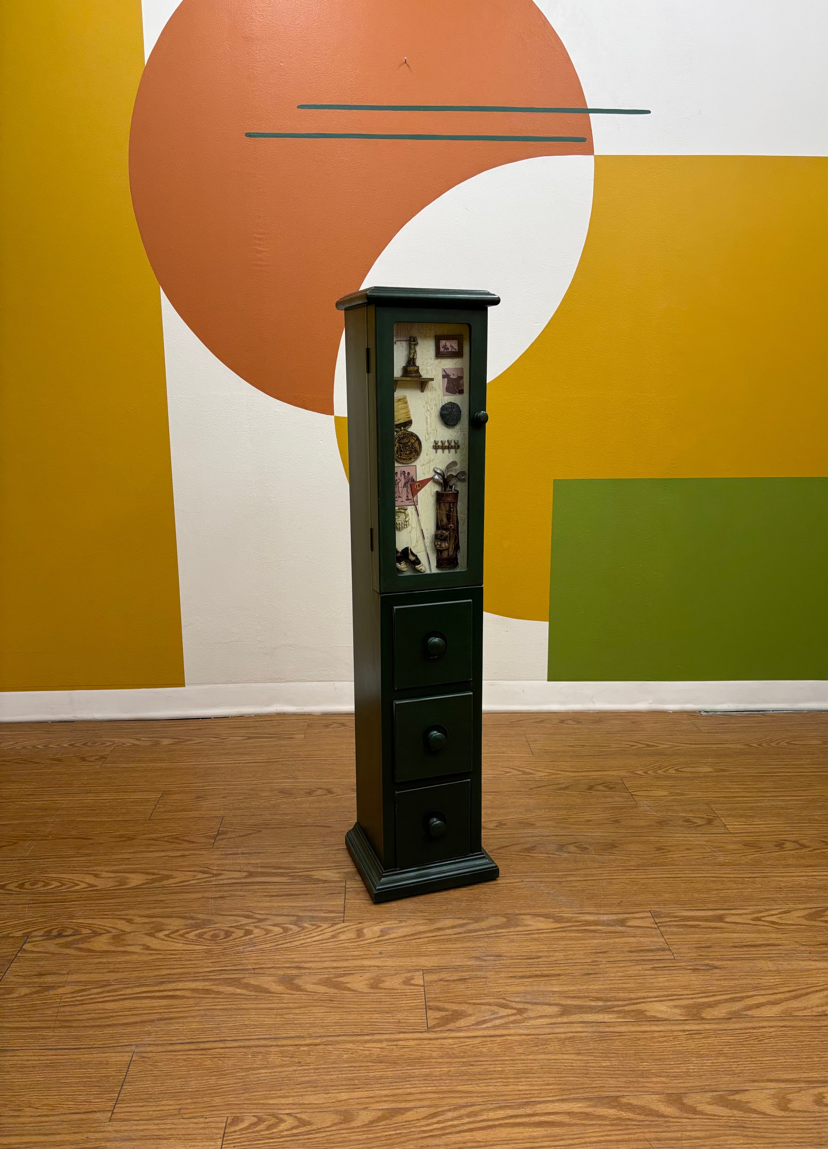 Golf Themed Narrow Cabinet