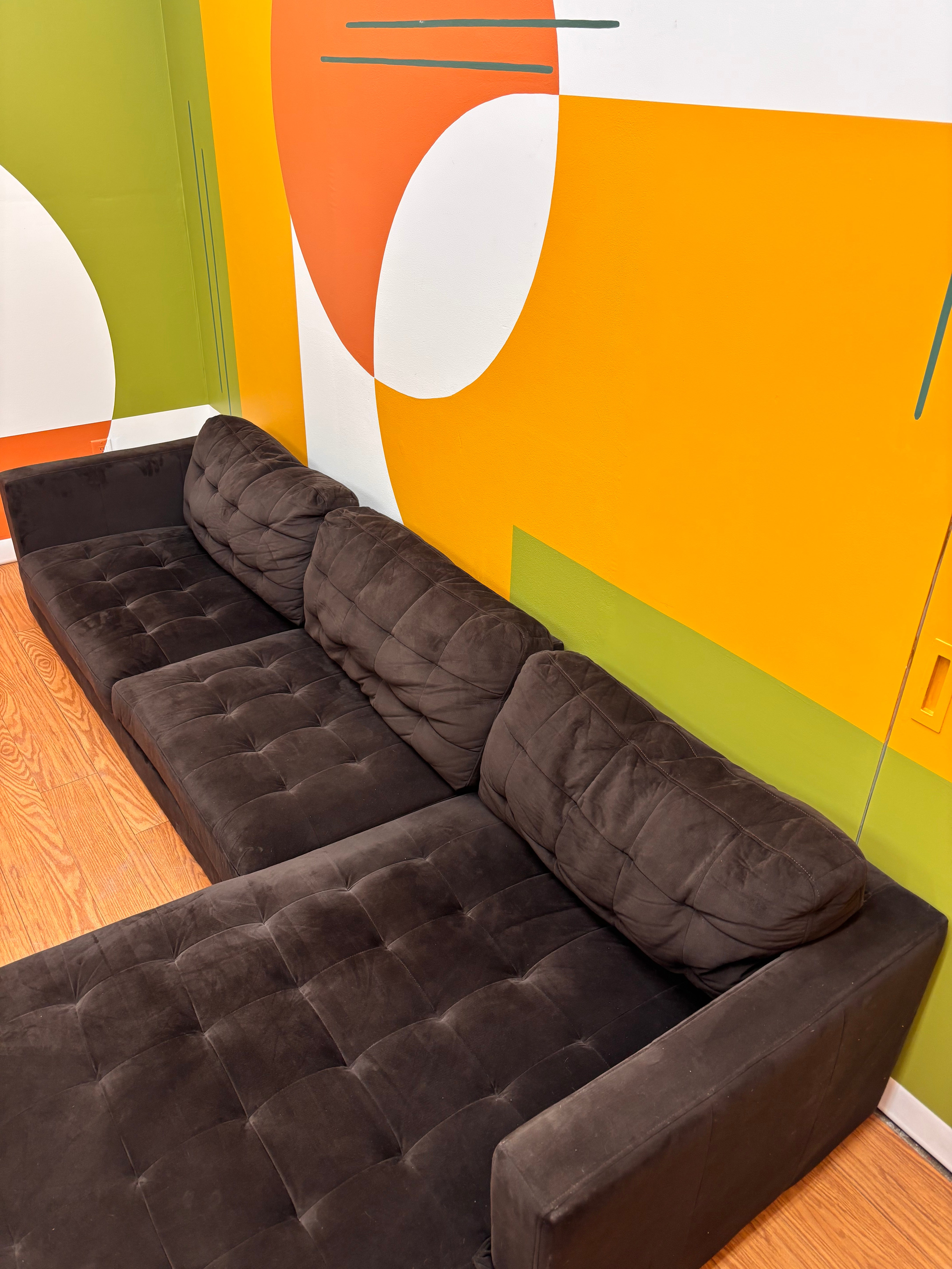 Black Fabric Sectional