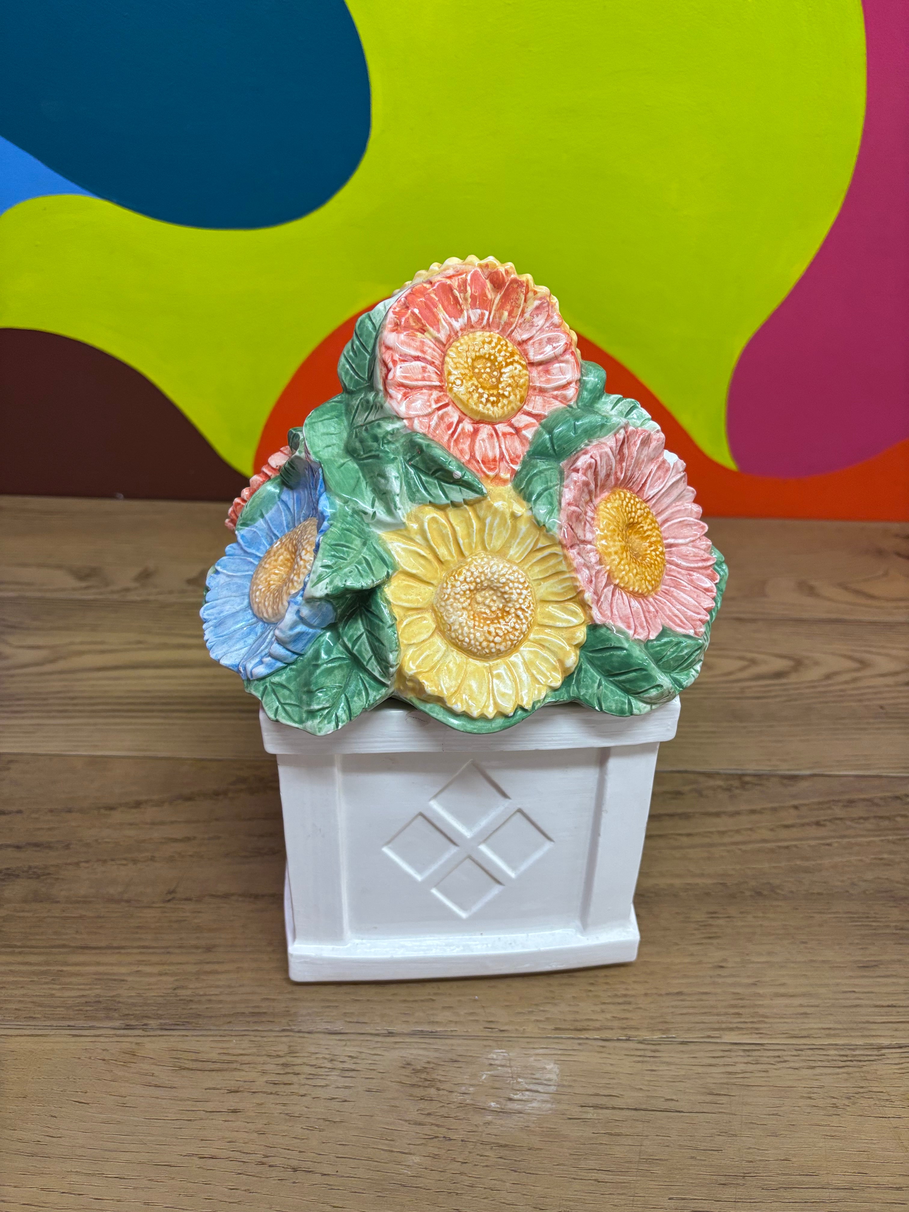 Ceramic Floral Canister
