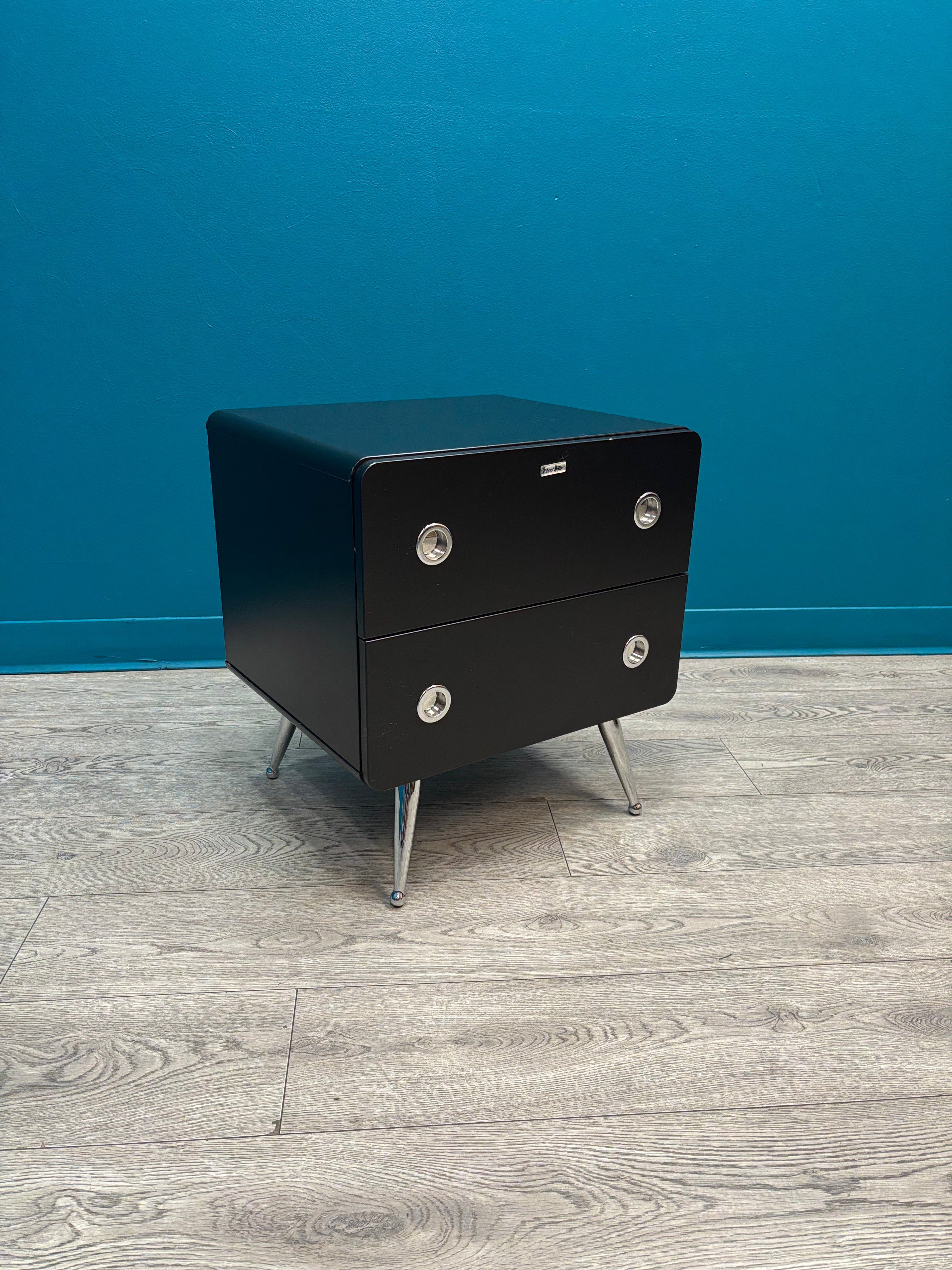 Bel Air Black Lacquer Nightstand