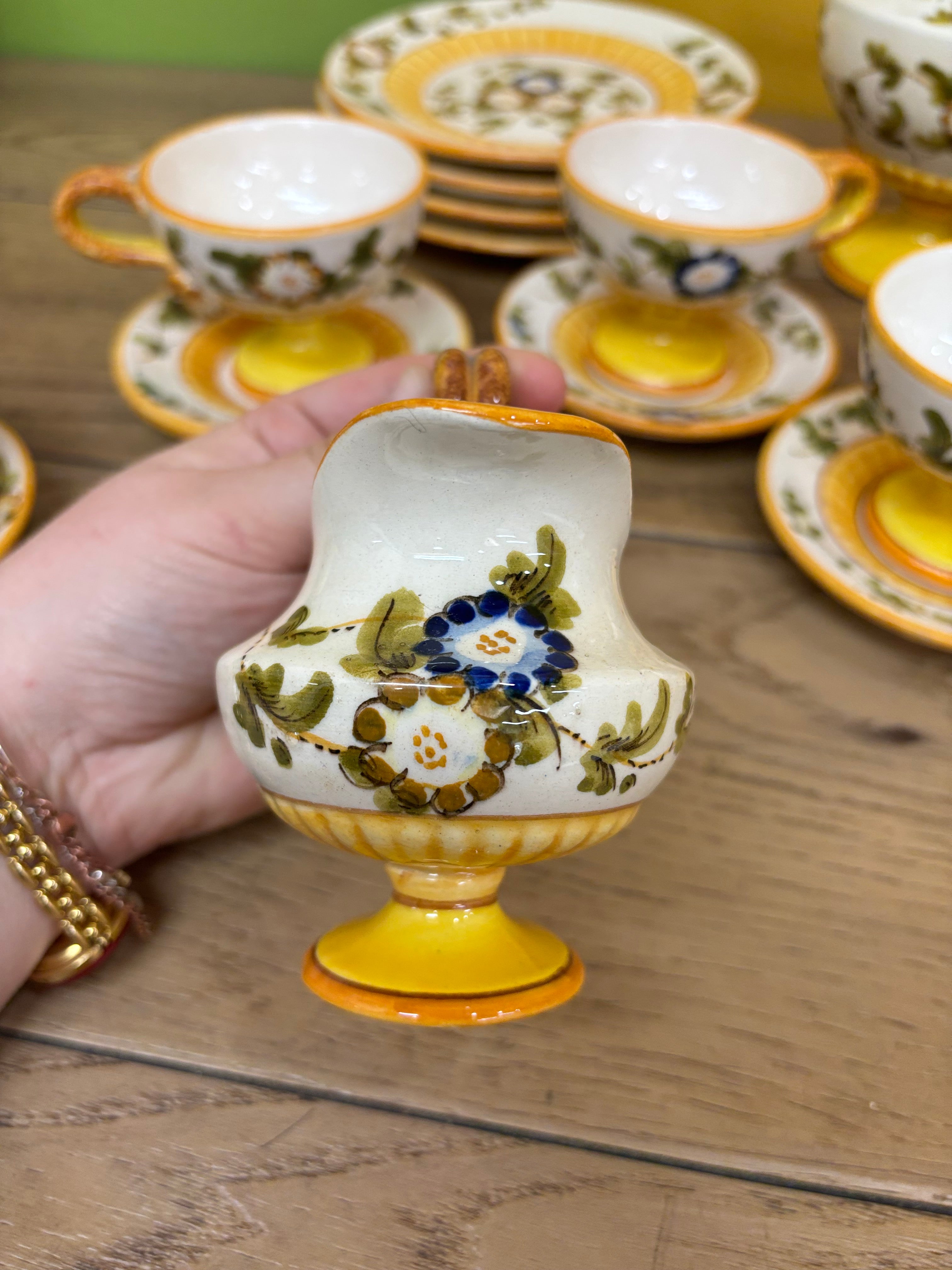 Hand Painted Ceramic Teapot Set