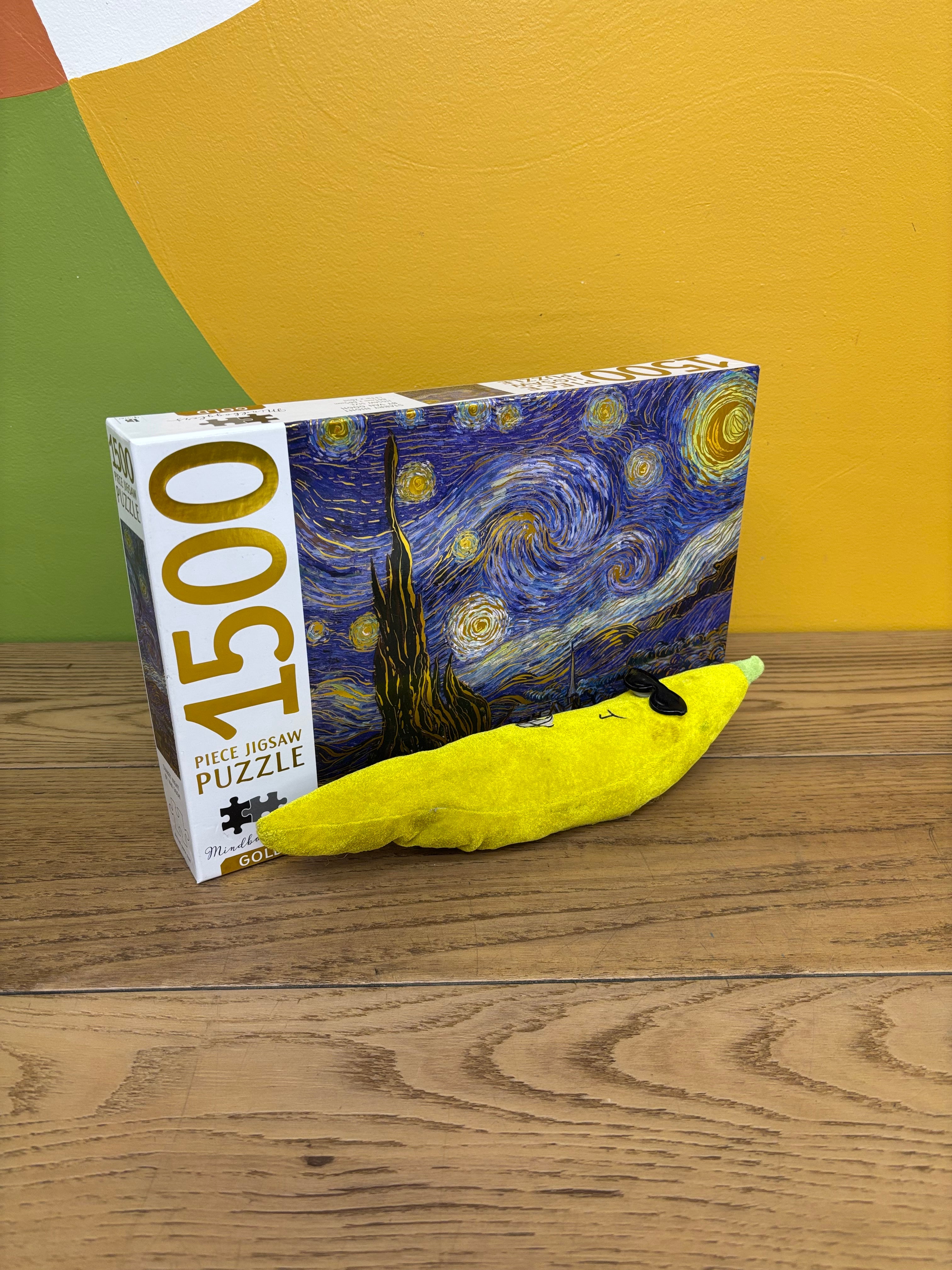 Mindbogglers Gold "Starry Night" by Vincent van Gogh 1500-Piece Jigsaw Puzzle