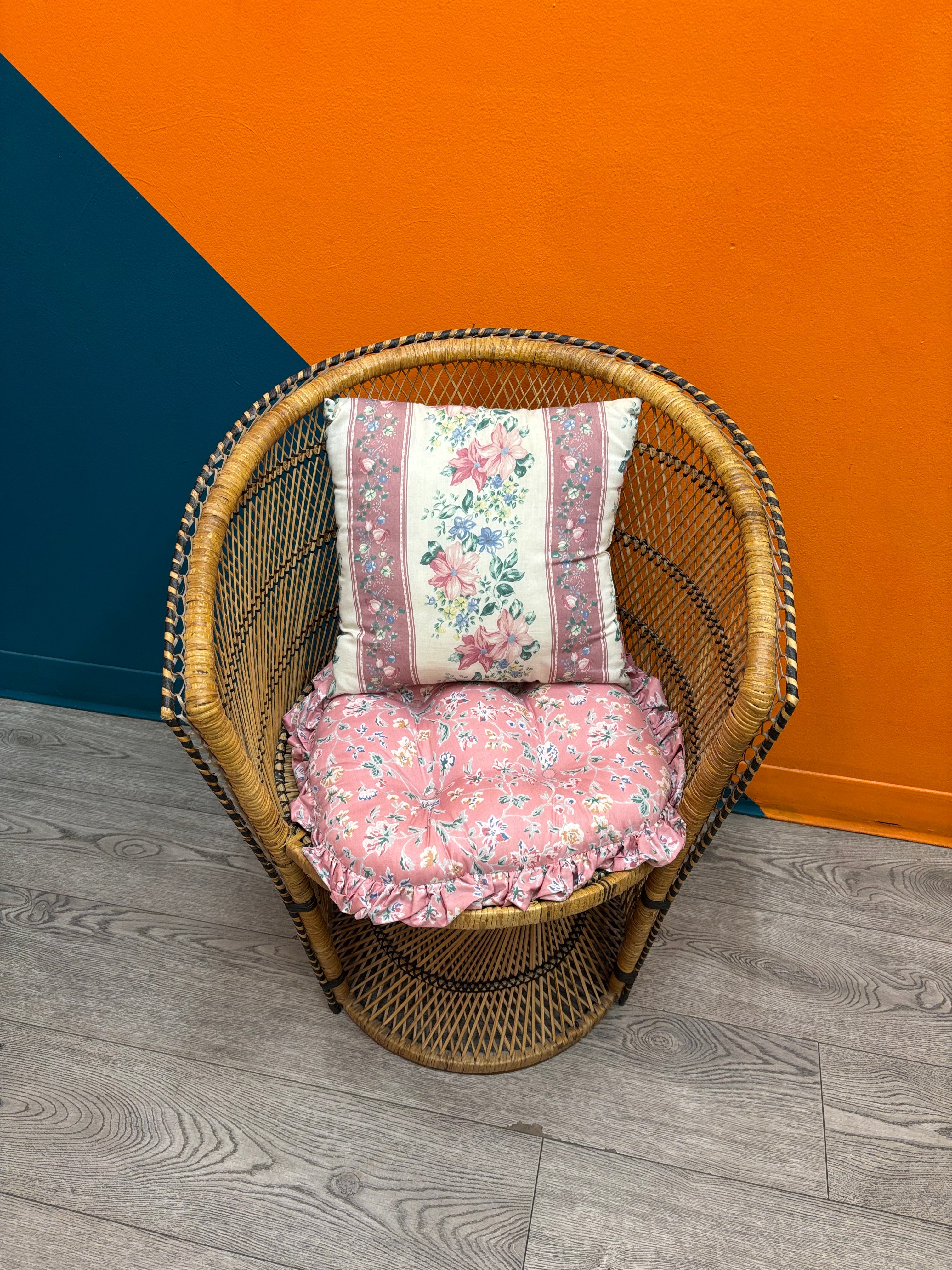 Wicker Chair with Cushion