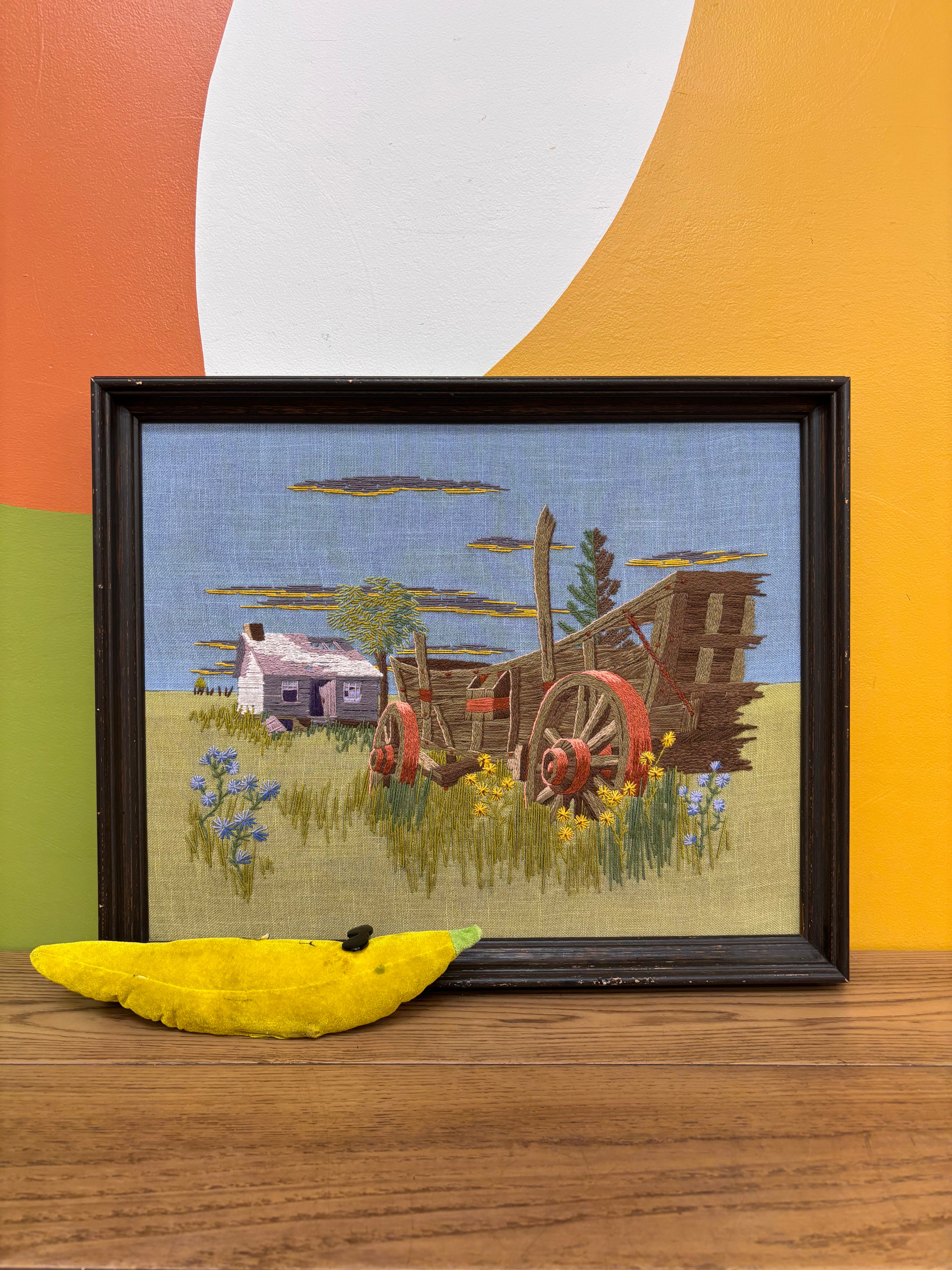 Crewel Embroidered Wall Art
