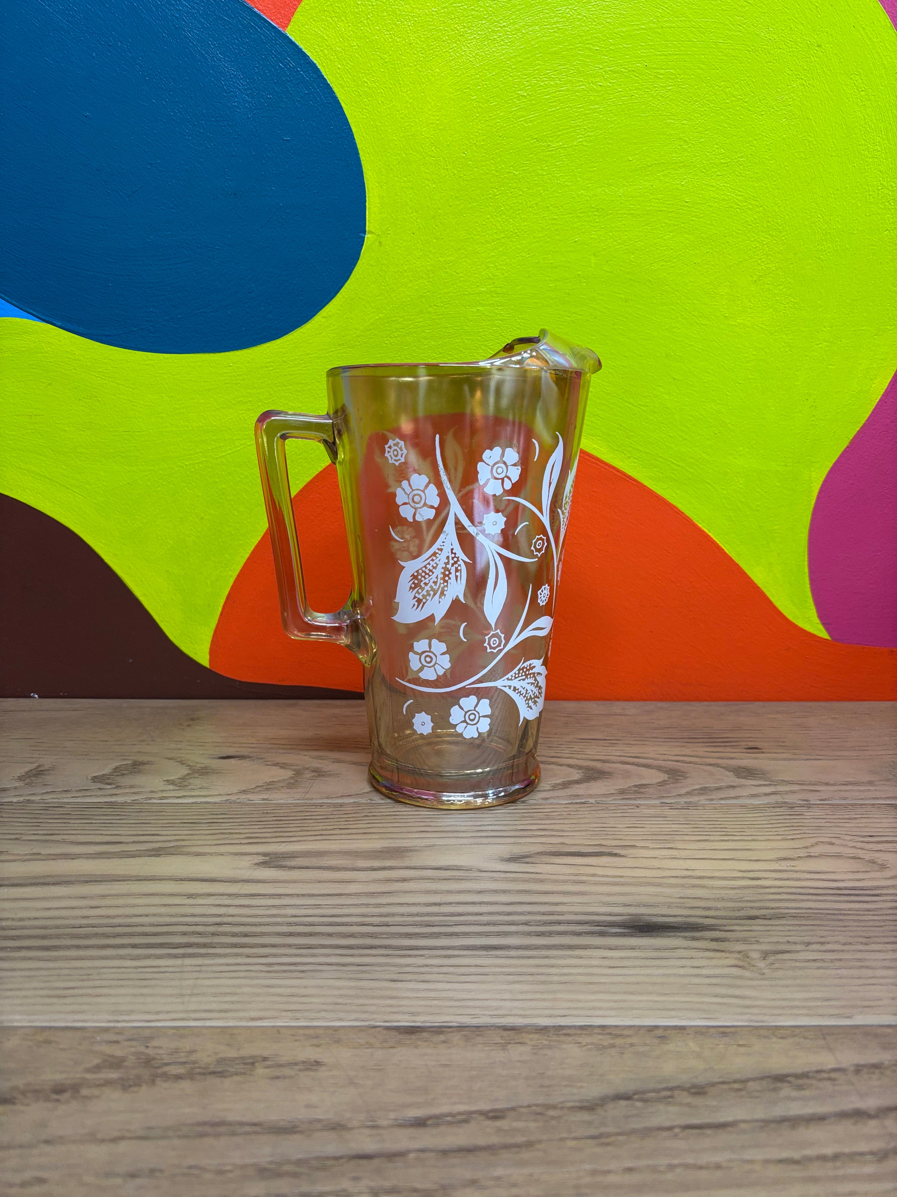 Iridescent Glass Pitcher