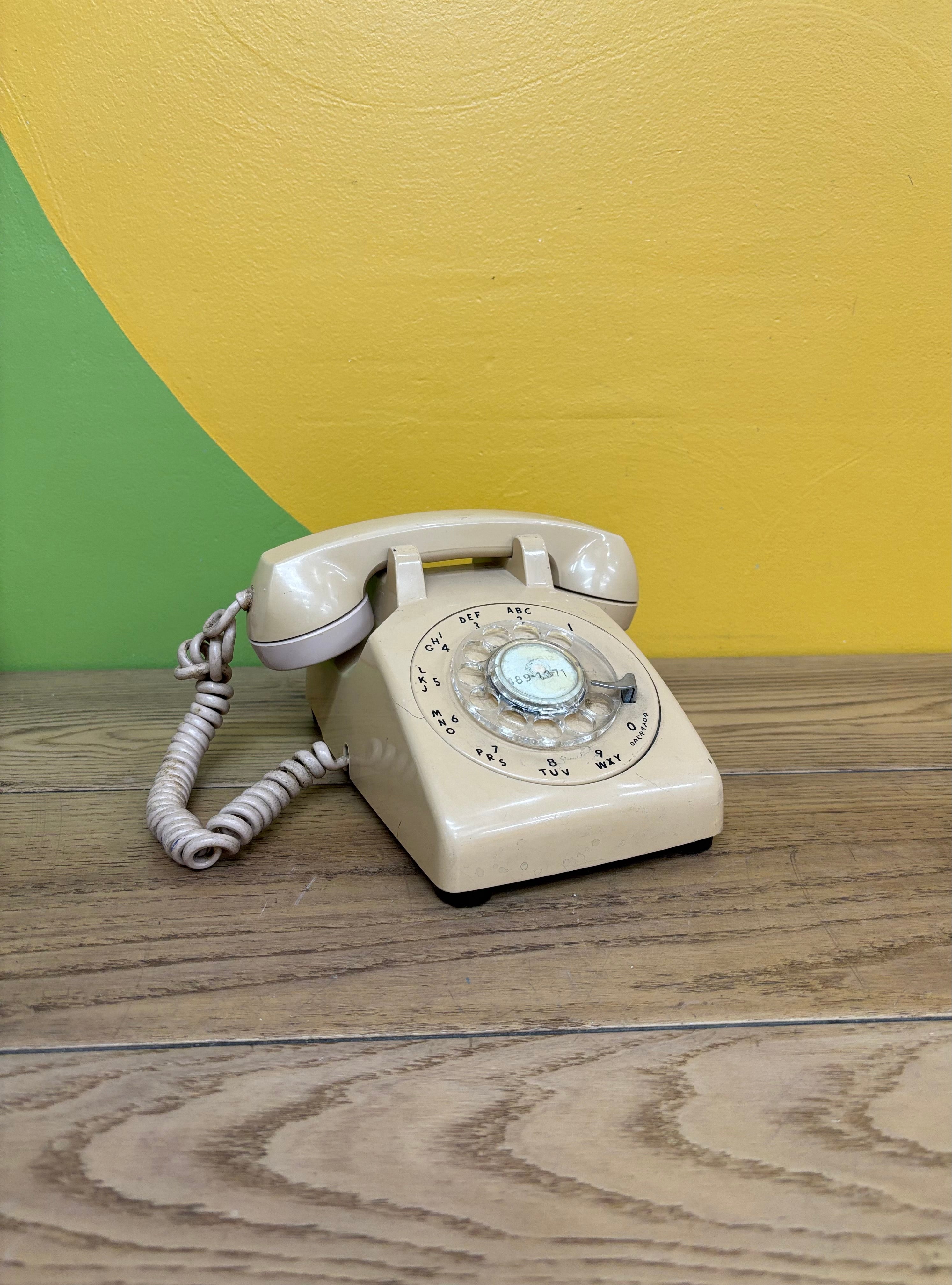 Beige Rotary Phone