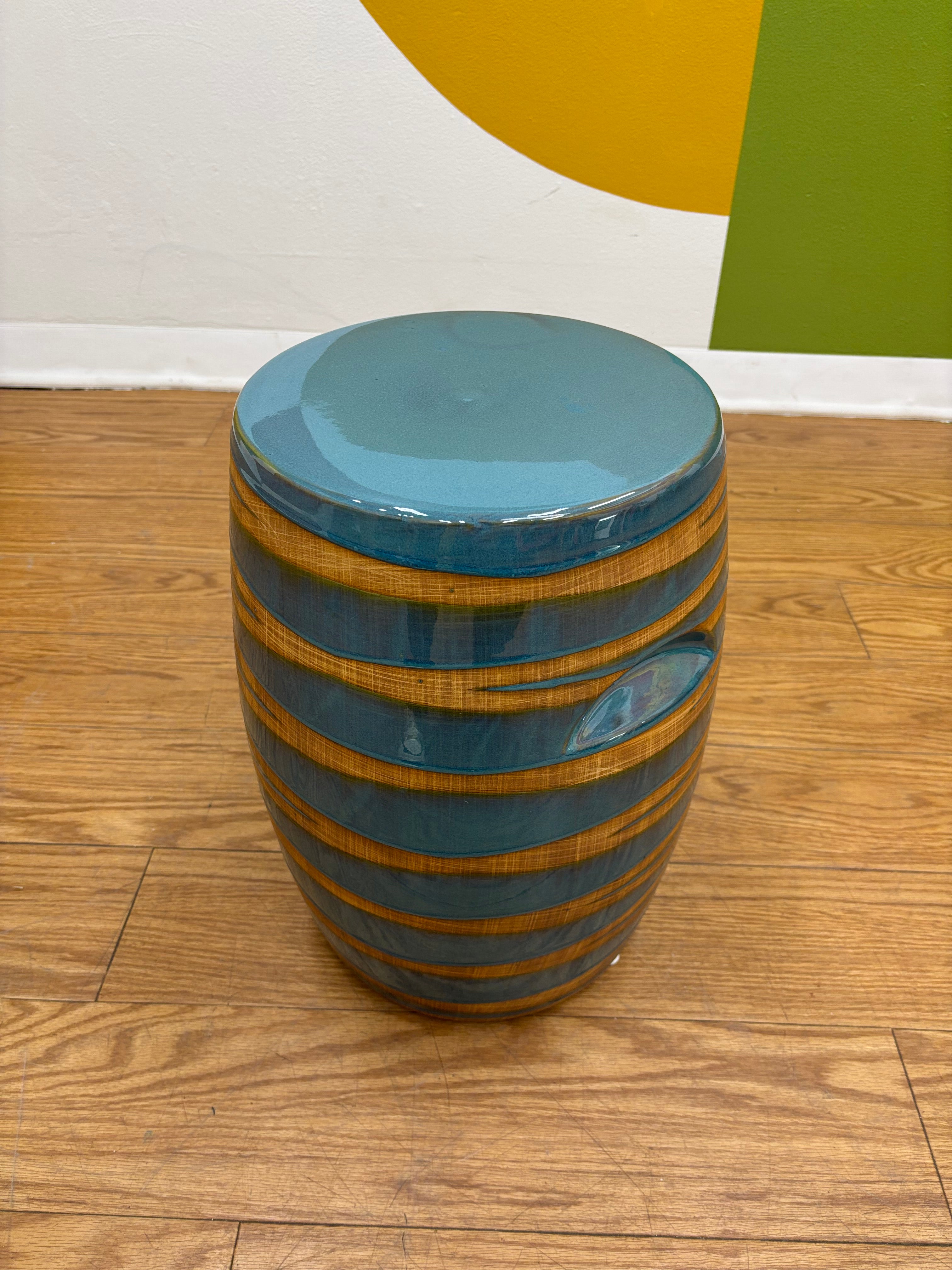 Blue Ceramic Pedestal