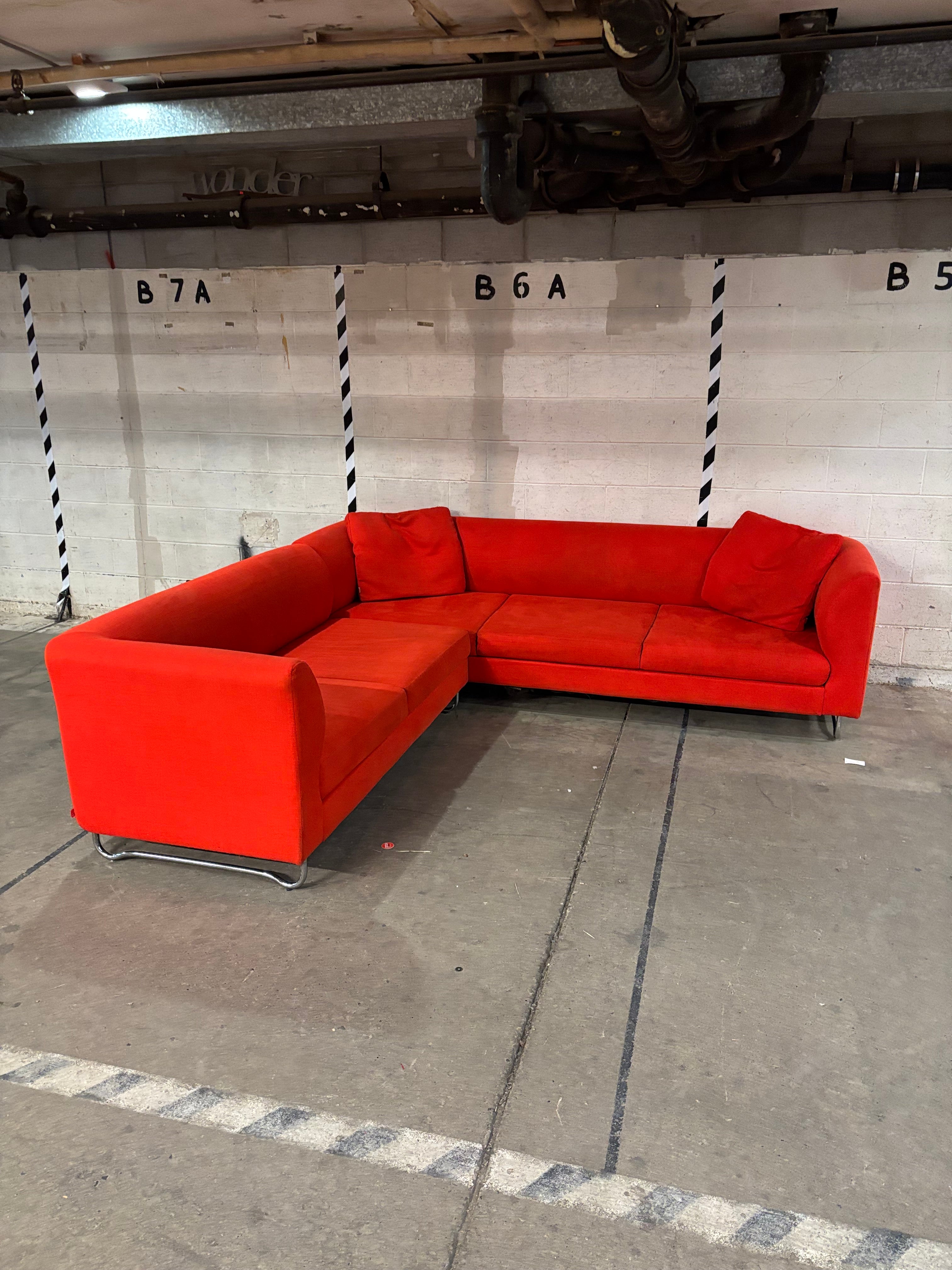 Orange 2 Piece Sectional (EQ3)