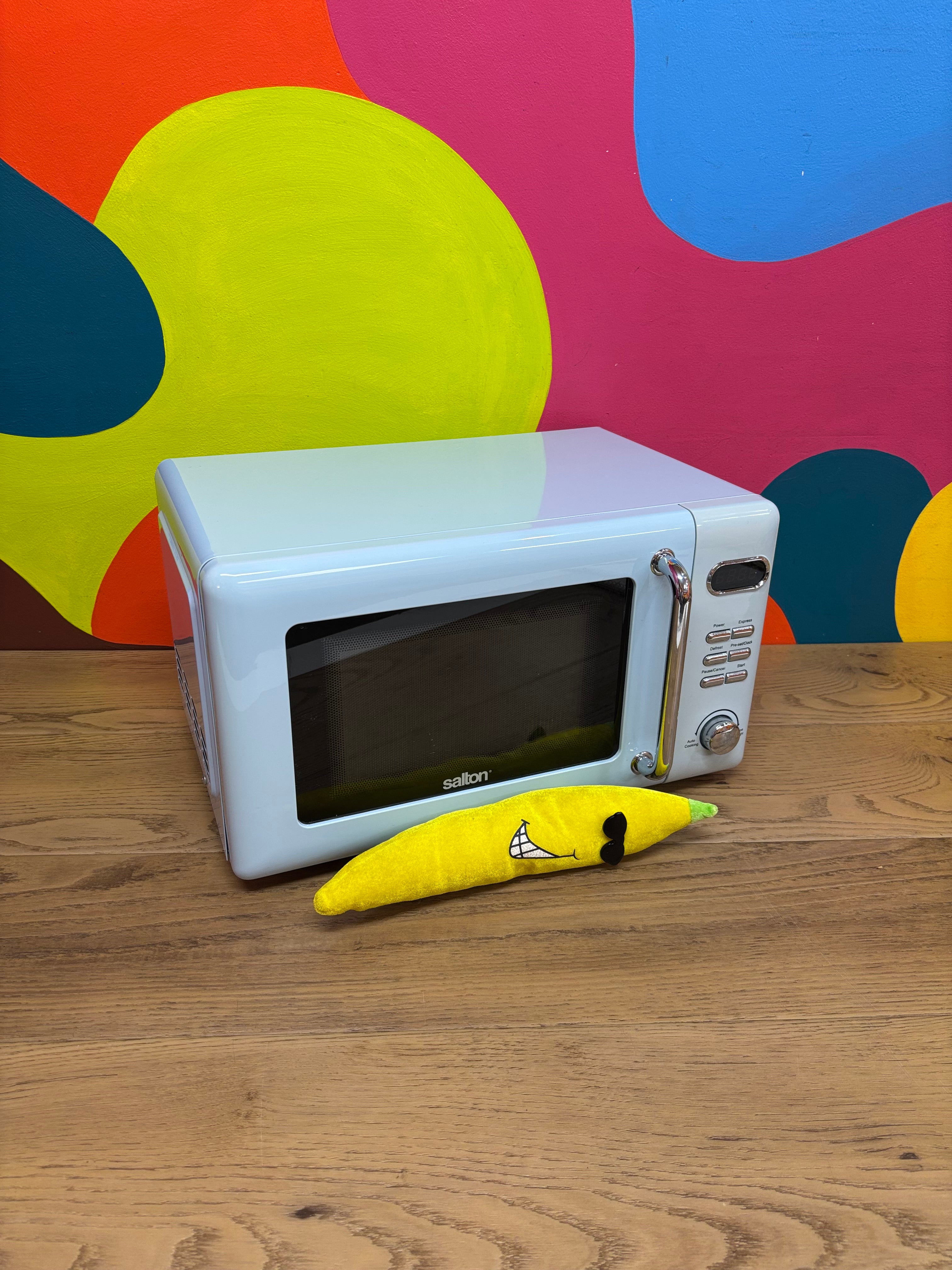 Light Blue Salton Microwave