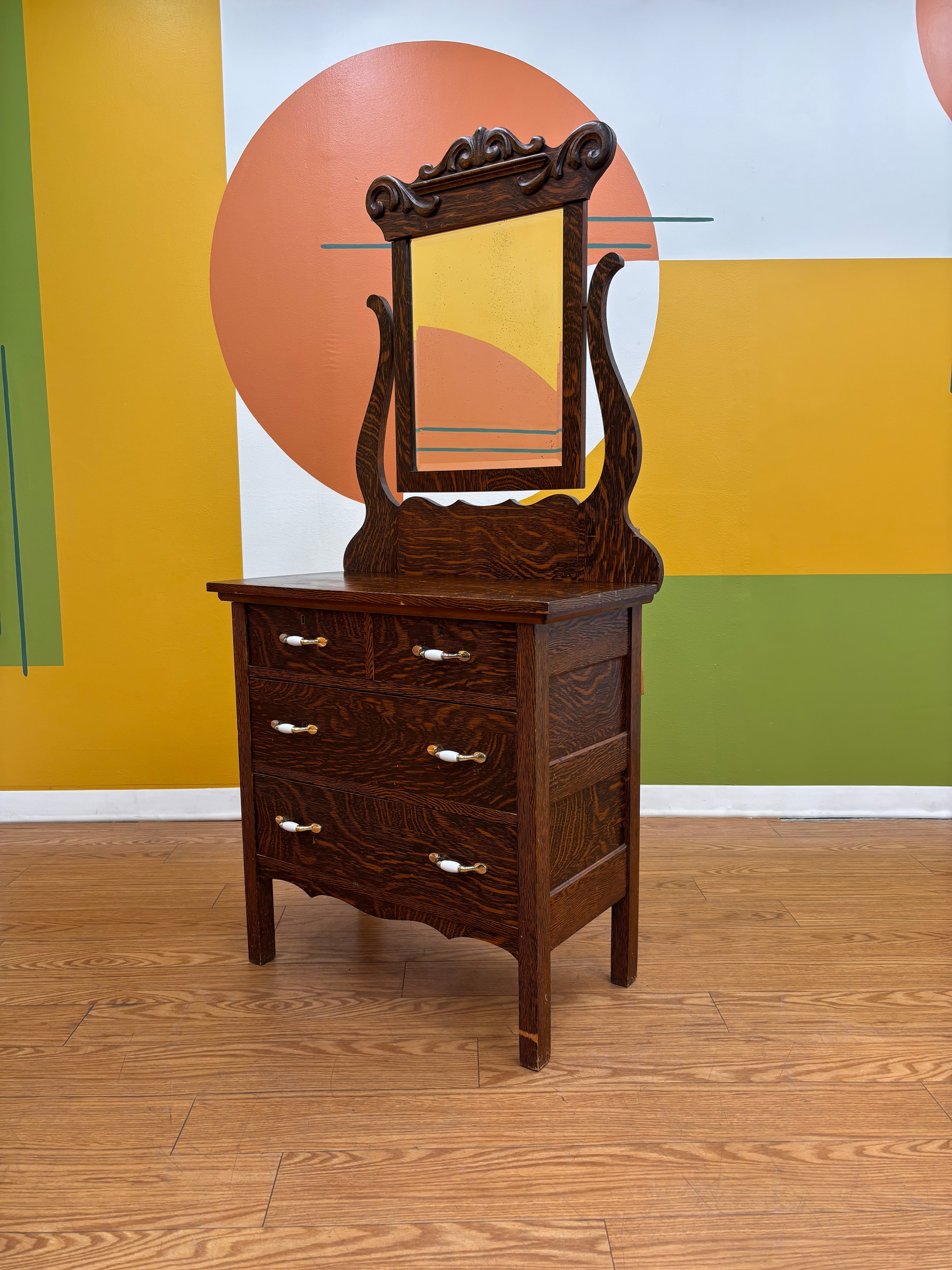 Wood Vanity Dresser