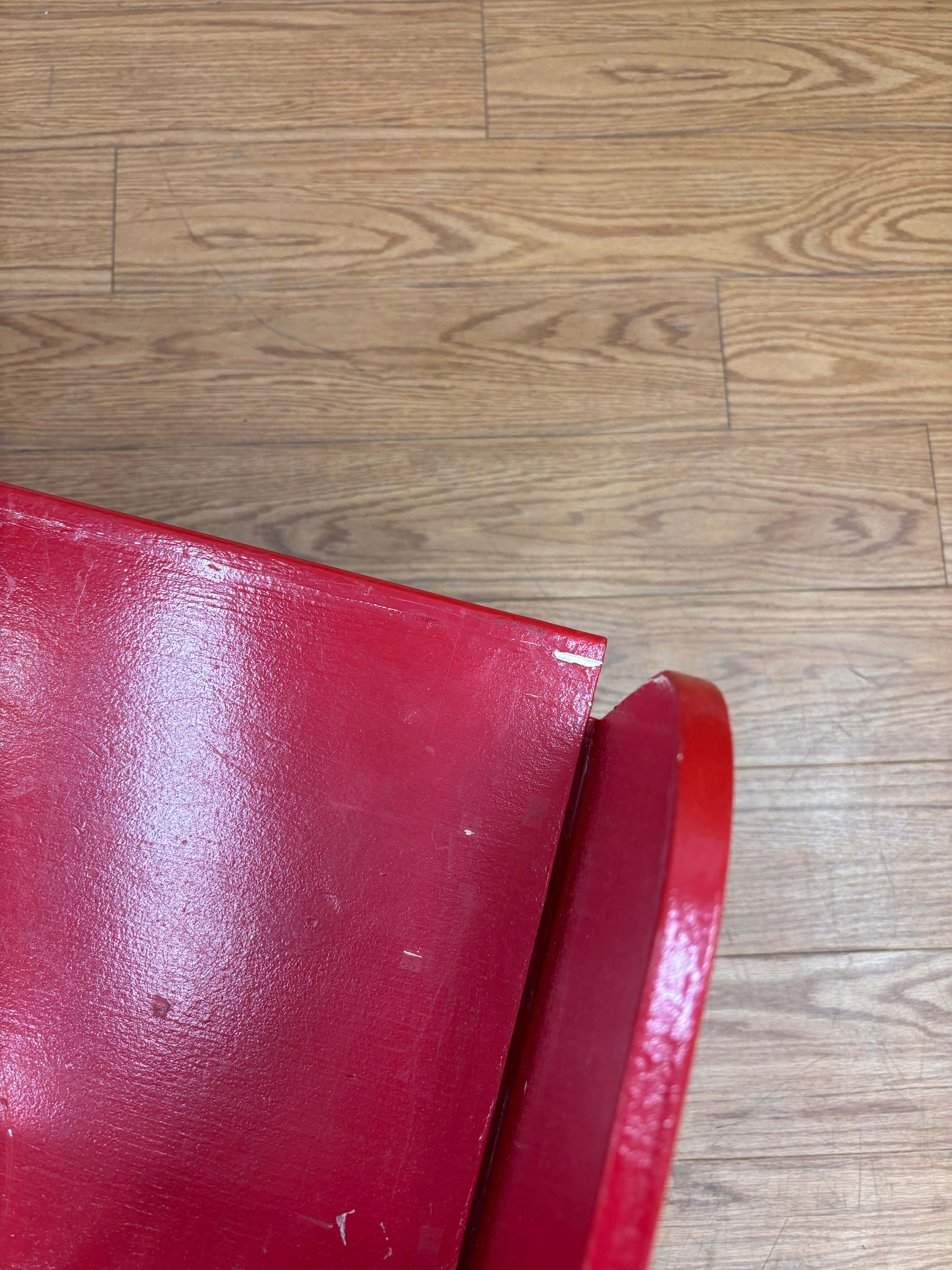 Red Wood Bench