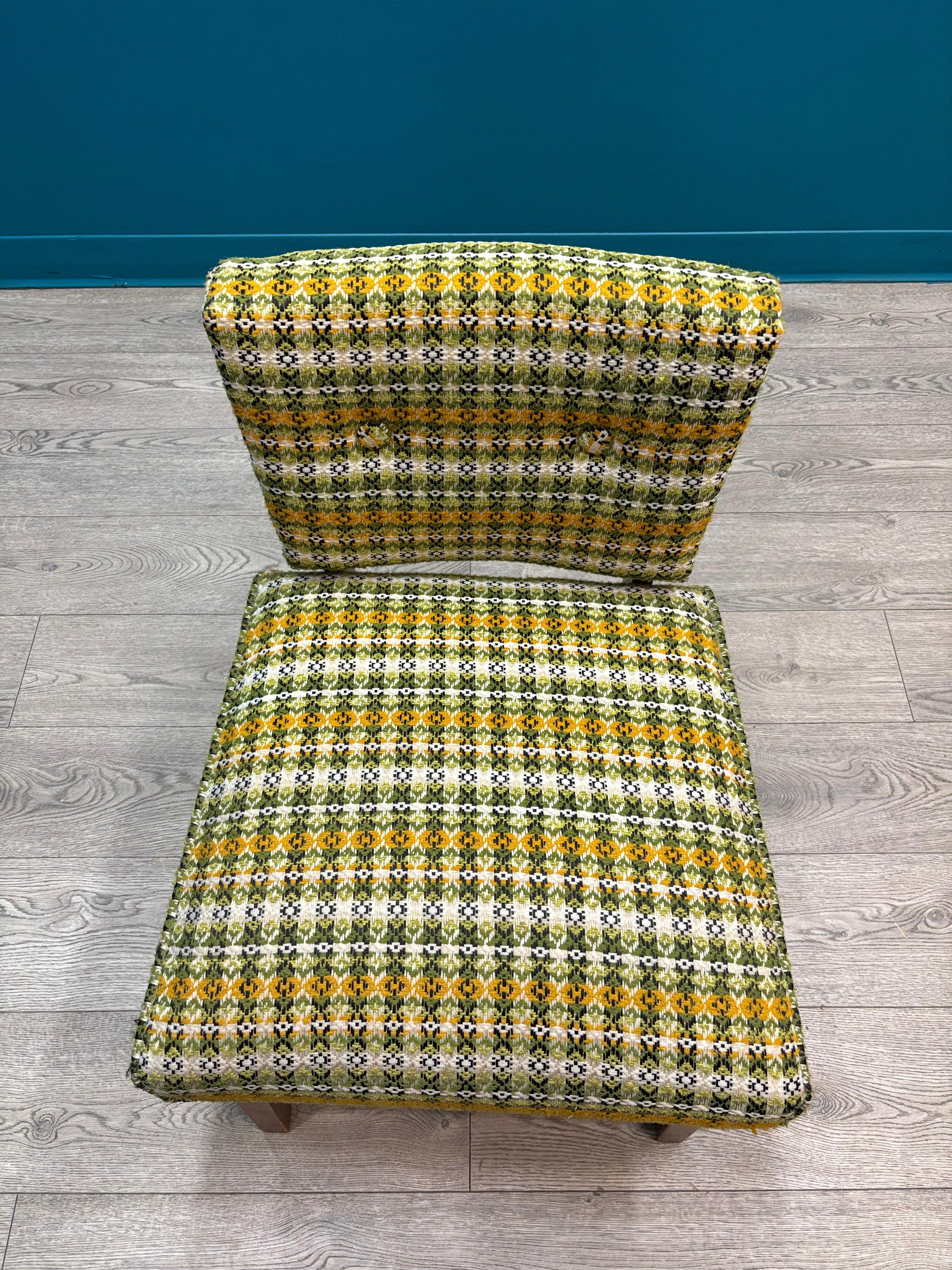 Plaid Accent Chair