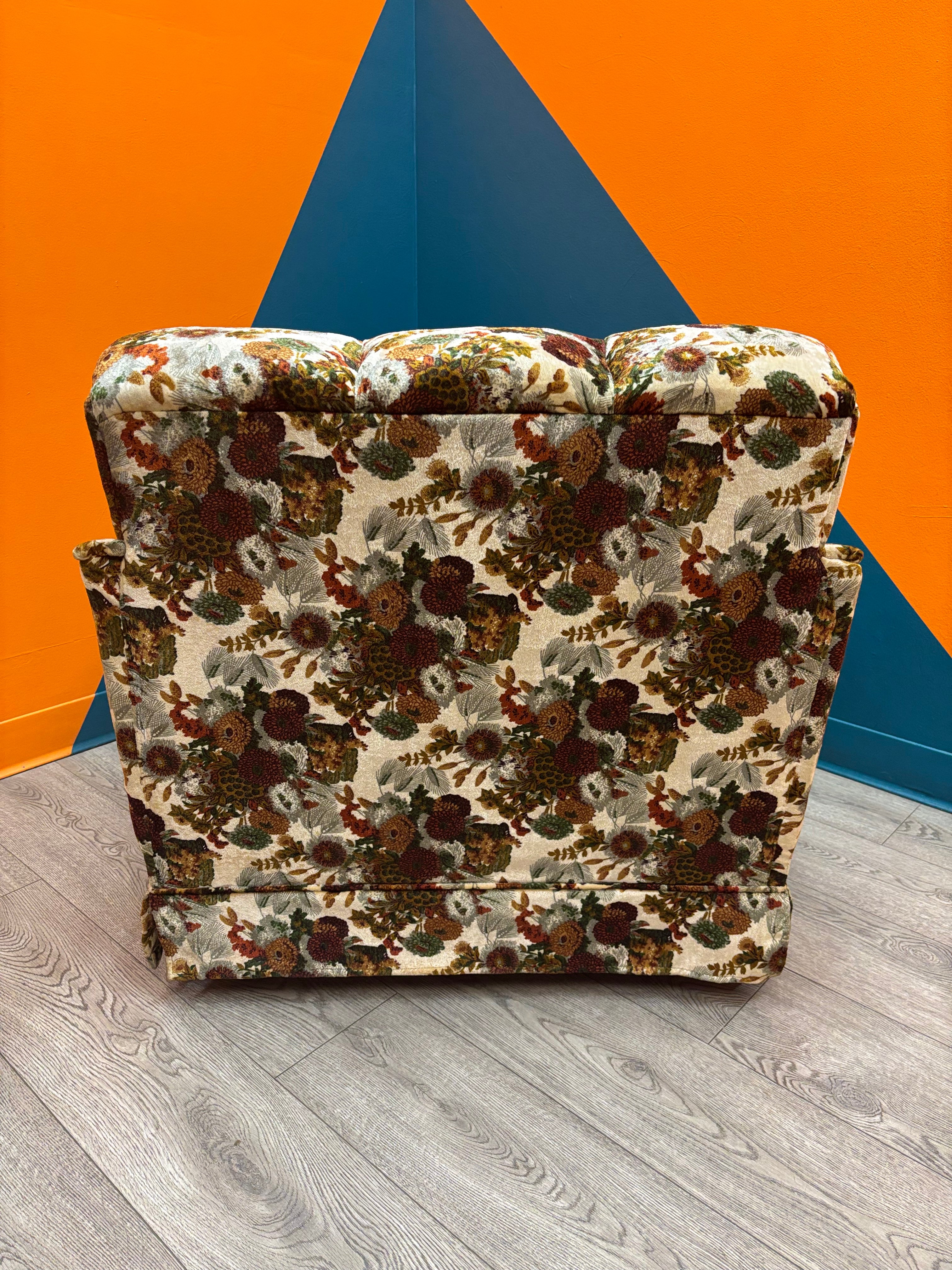 Floral Armchair & Ottoman