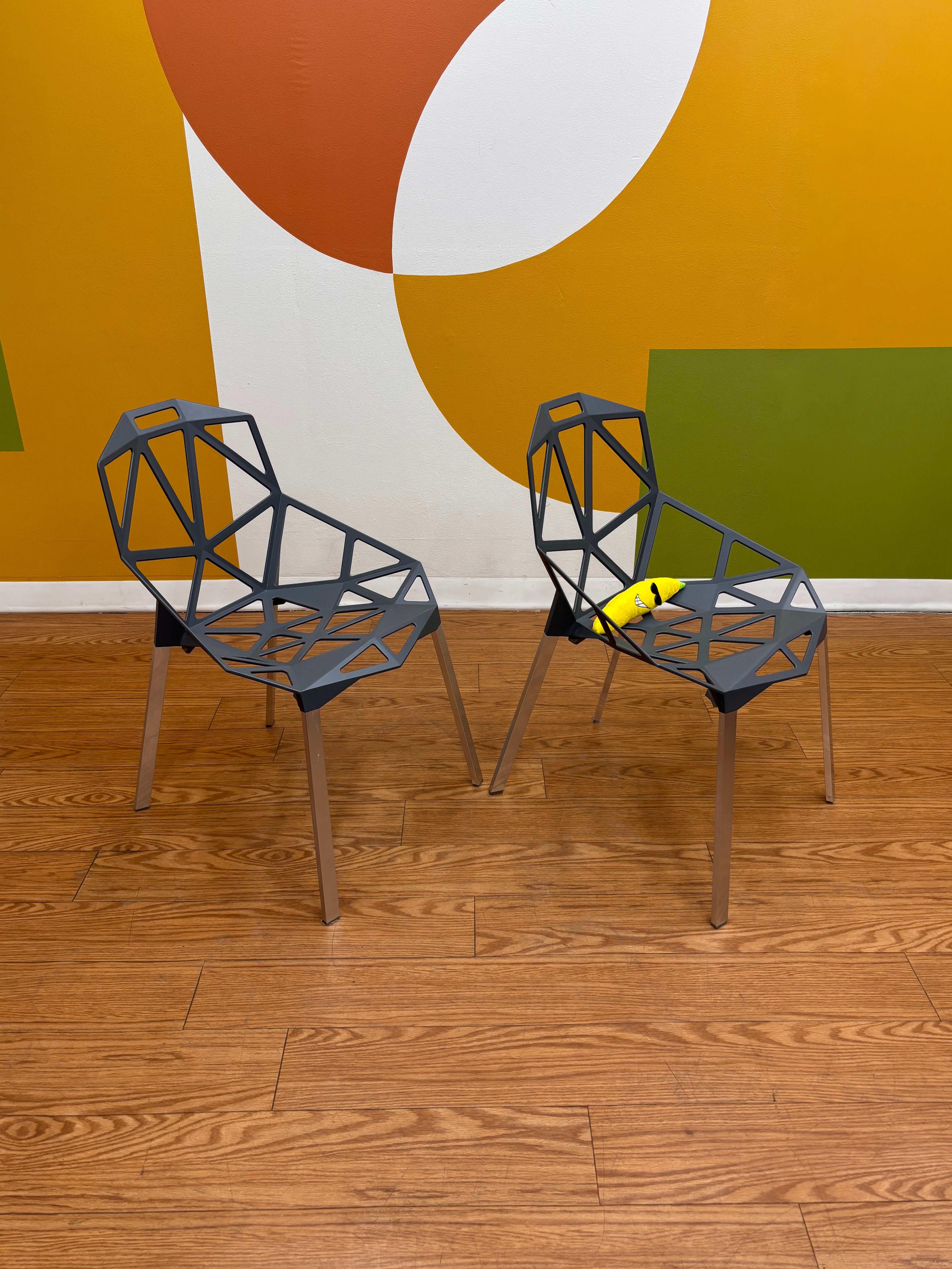 Set of 2 Geometric Chairs