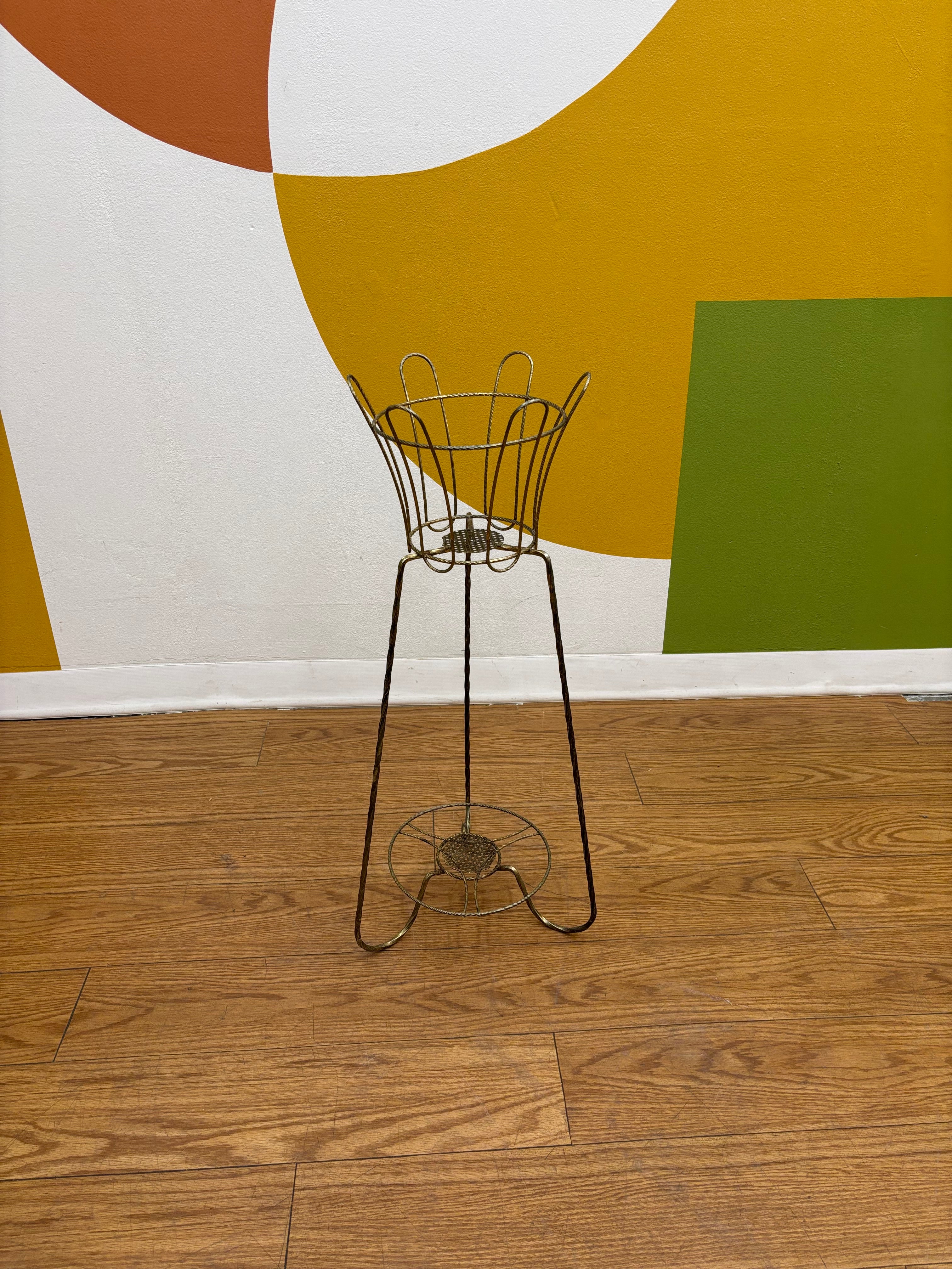 Gold Tone Plant Stand