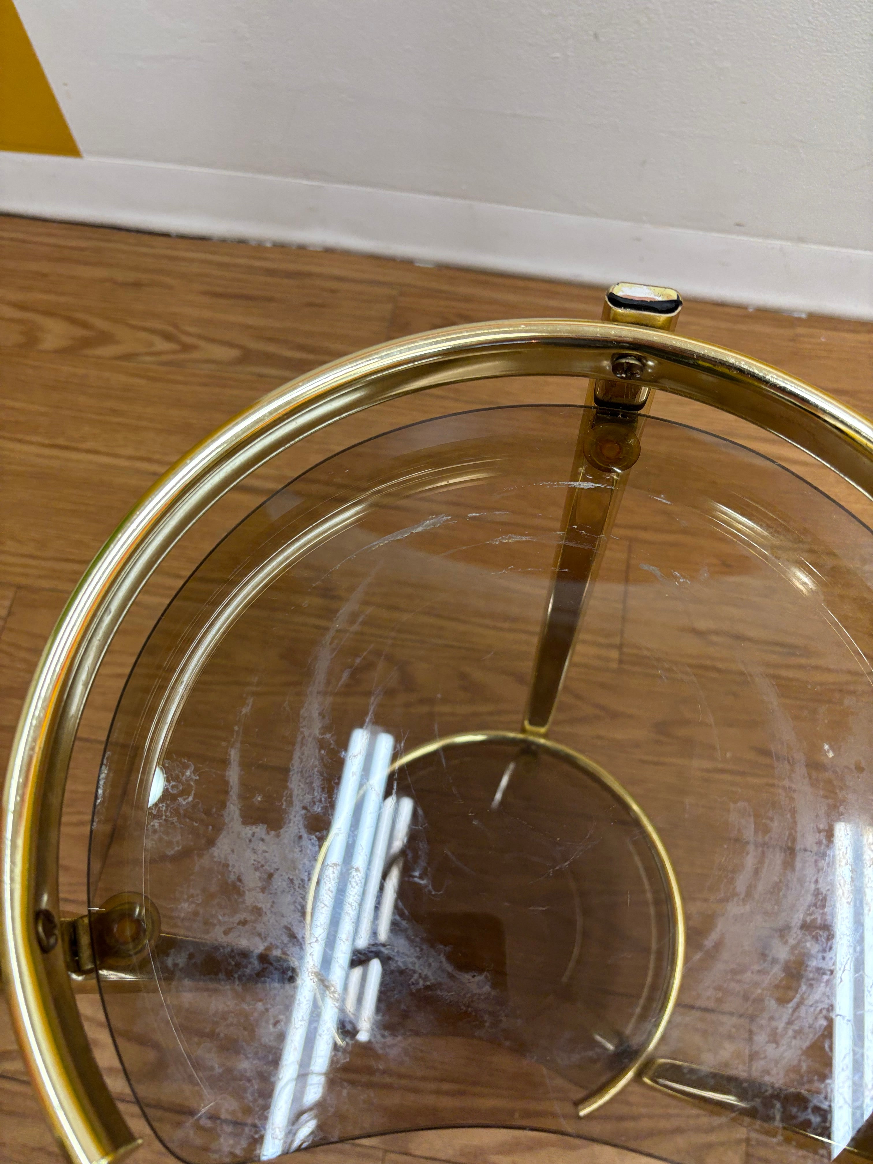 Two Tier Metal & Glass Table