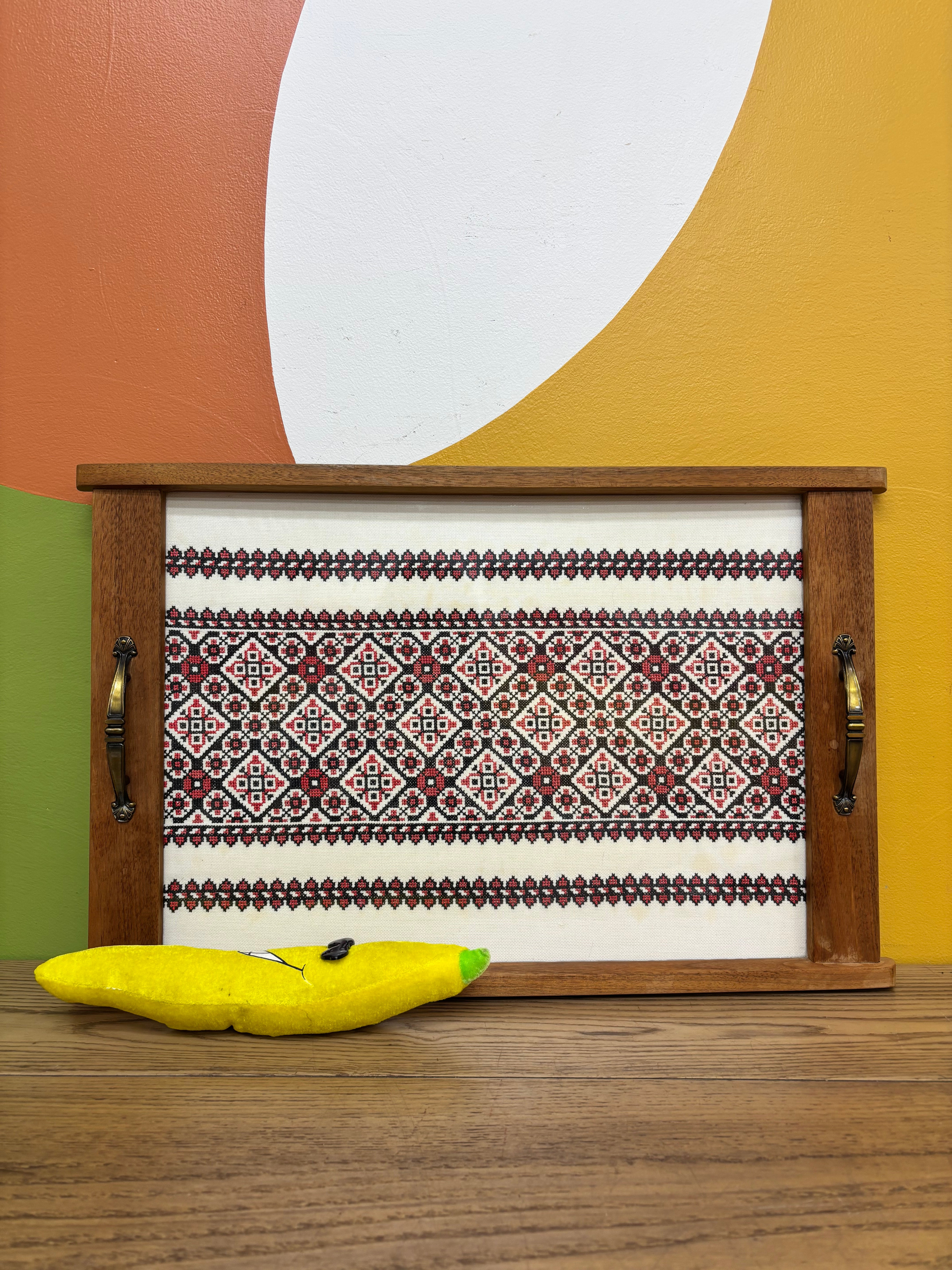 Embroidered Serving Tray