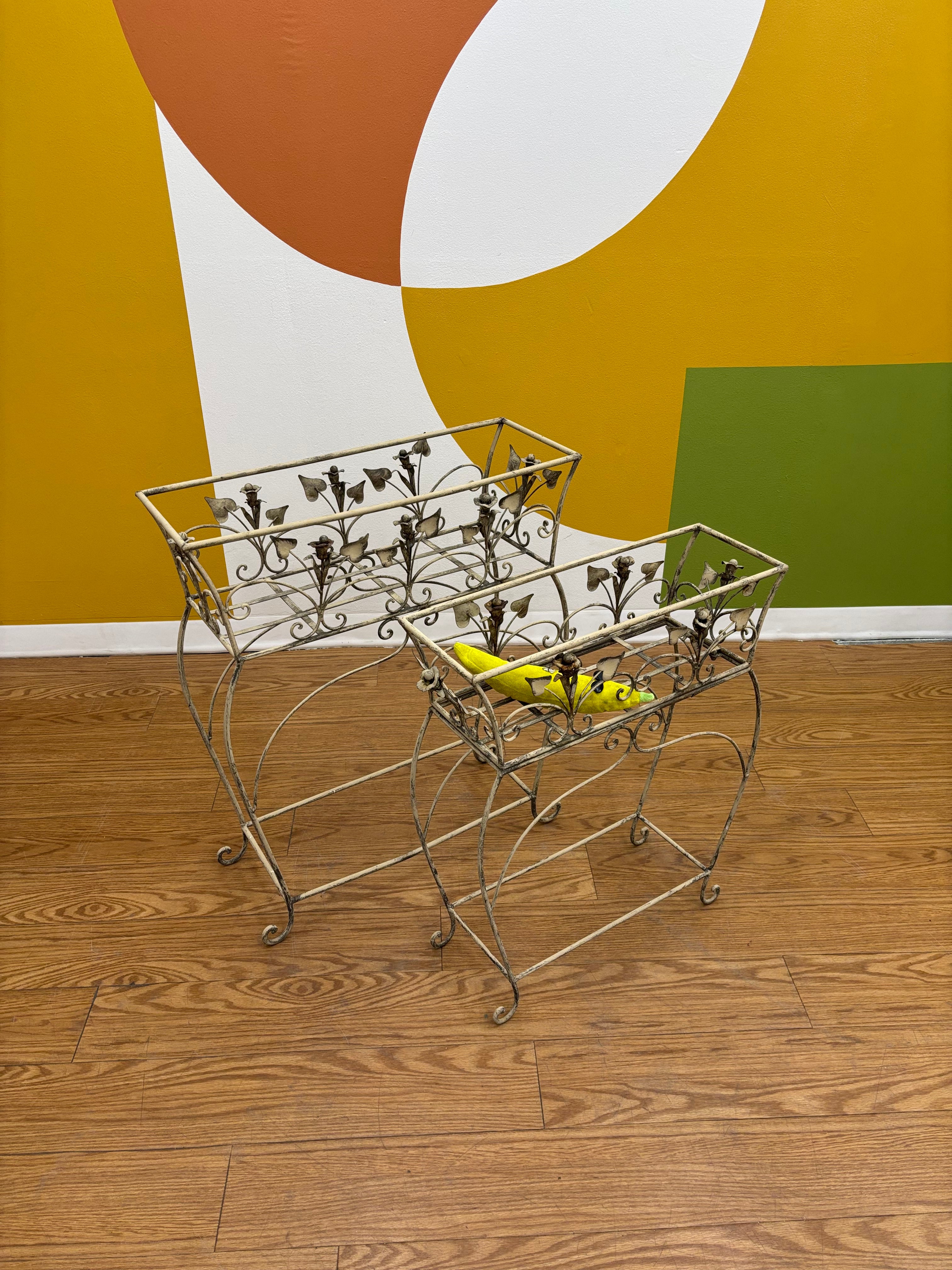 (2) Metal Planters
