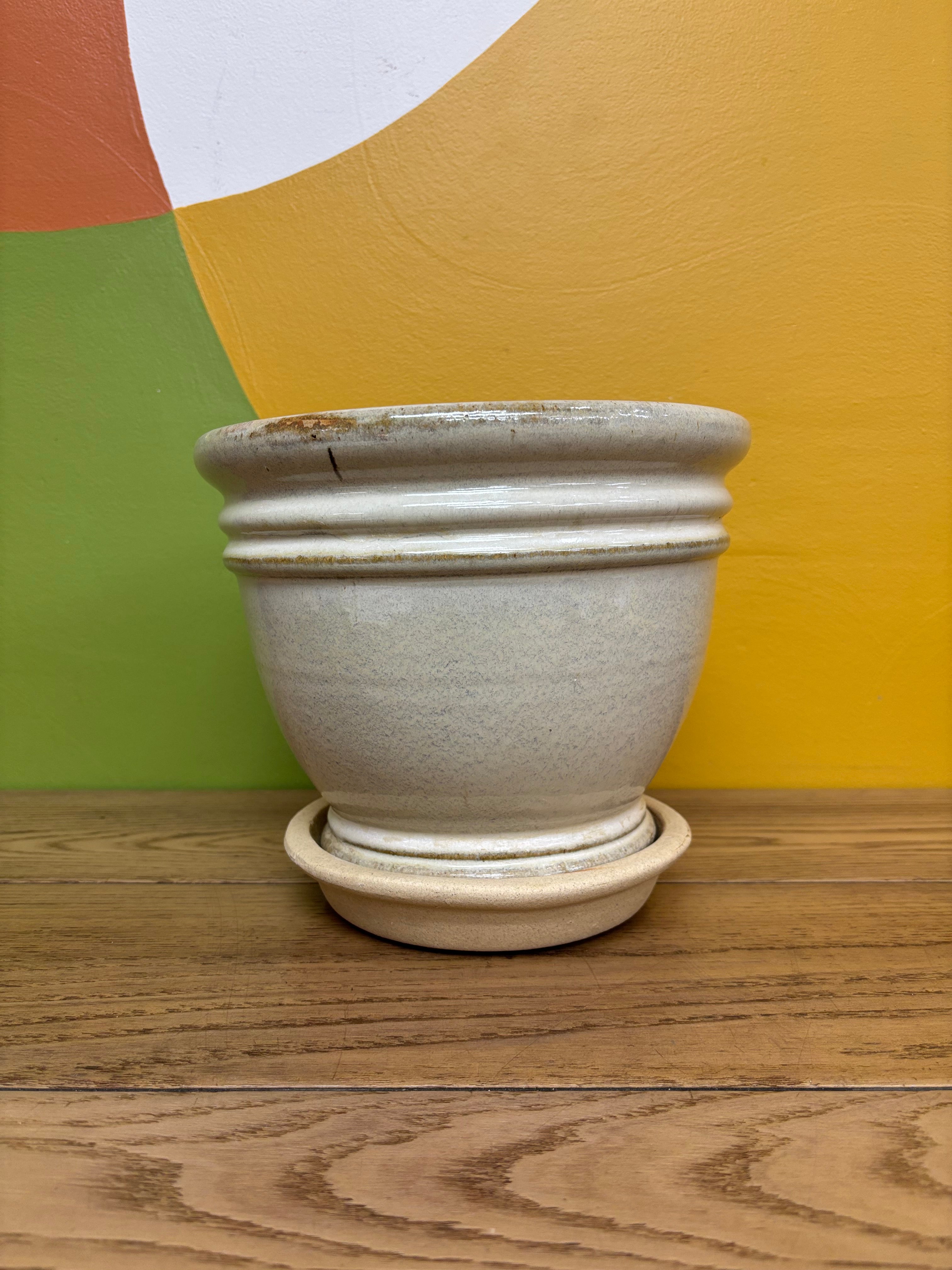 Small Ceramic Beige Planter