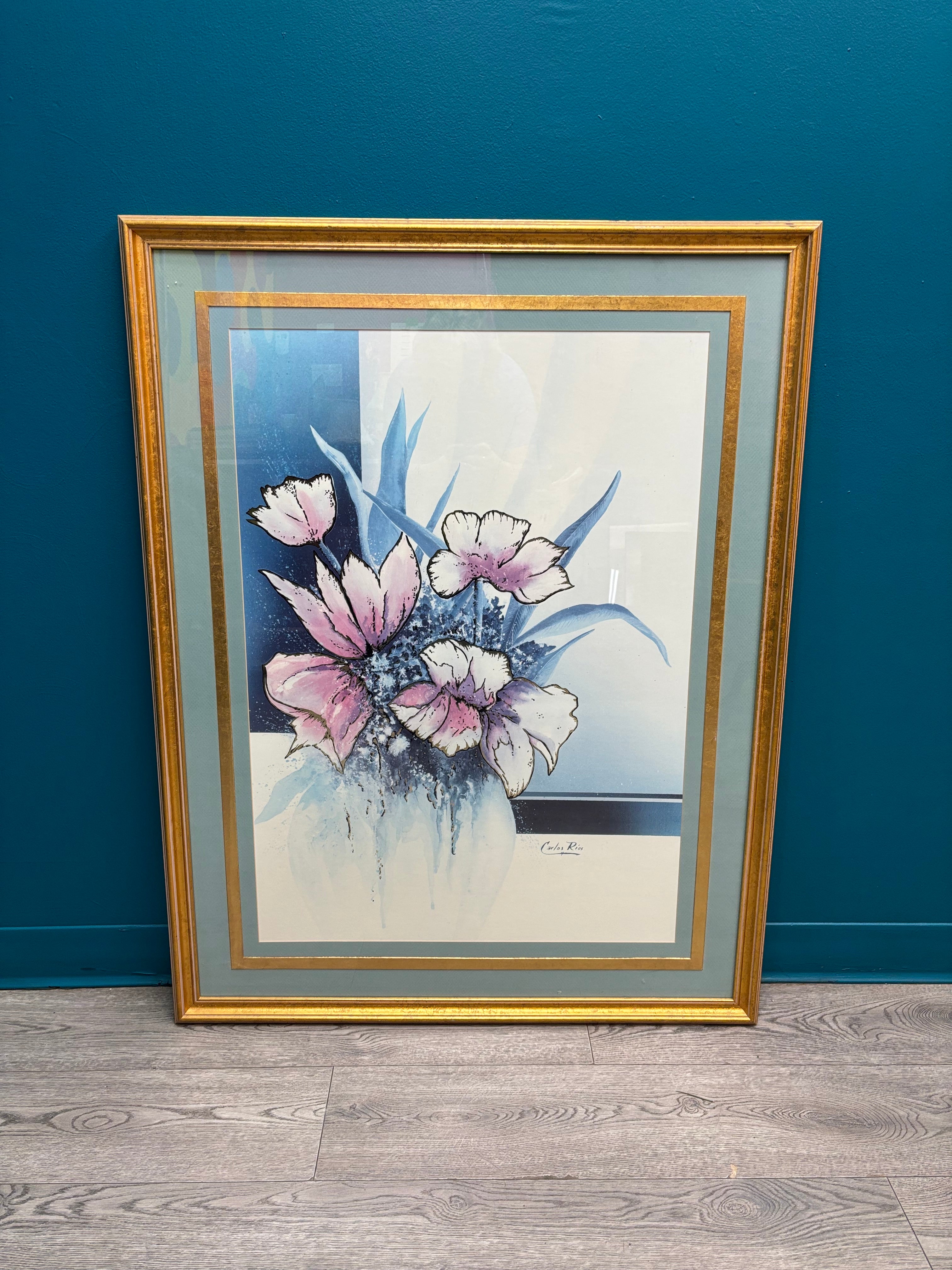 Large Flowers Print by Carlos Rios
