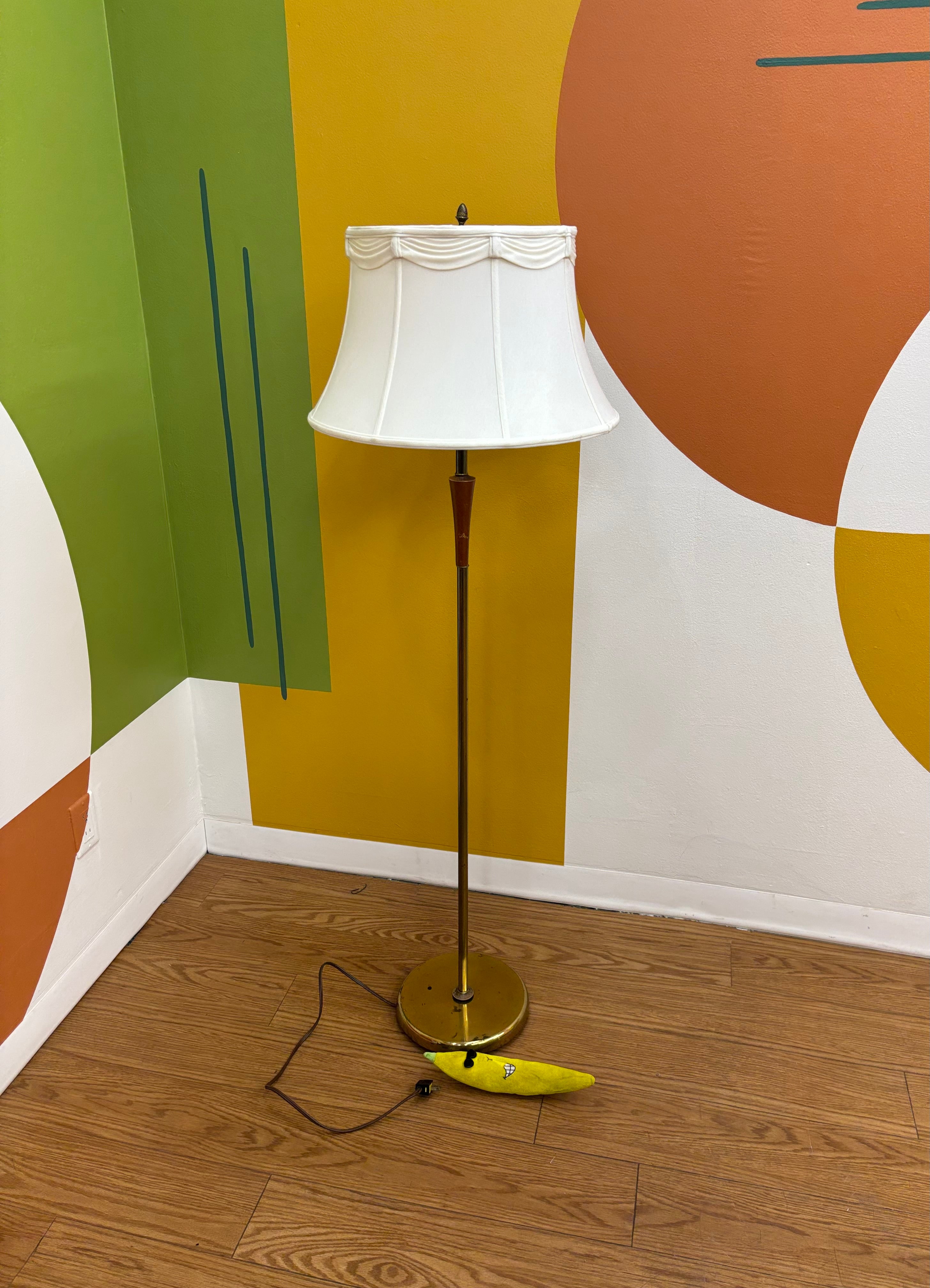 Floor Lamp with White Shade