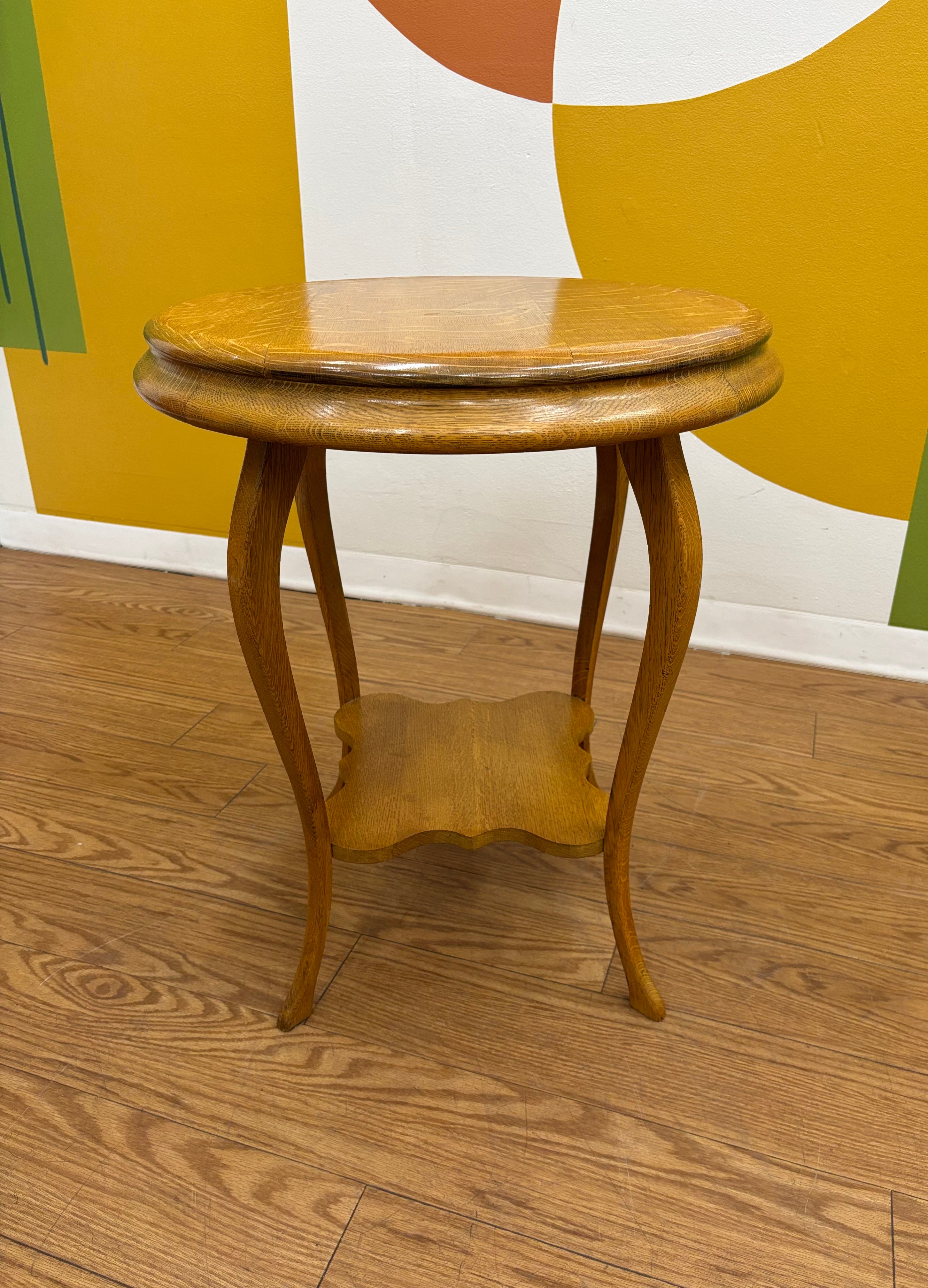 Round Wood Side Table