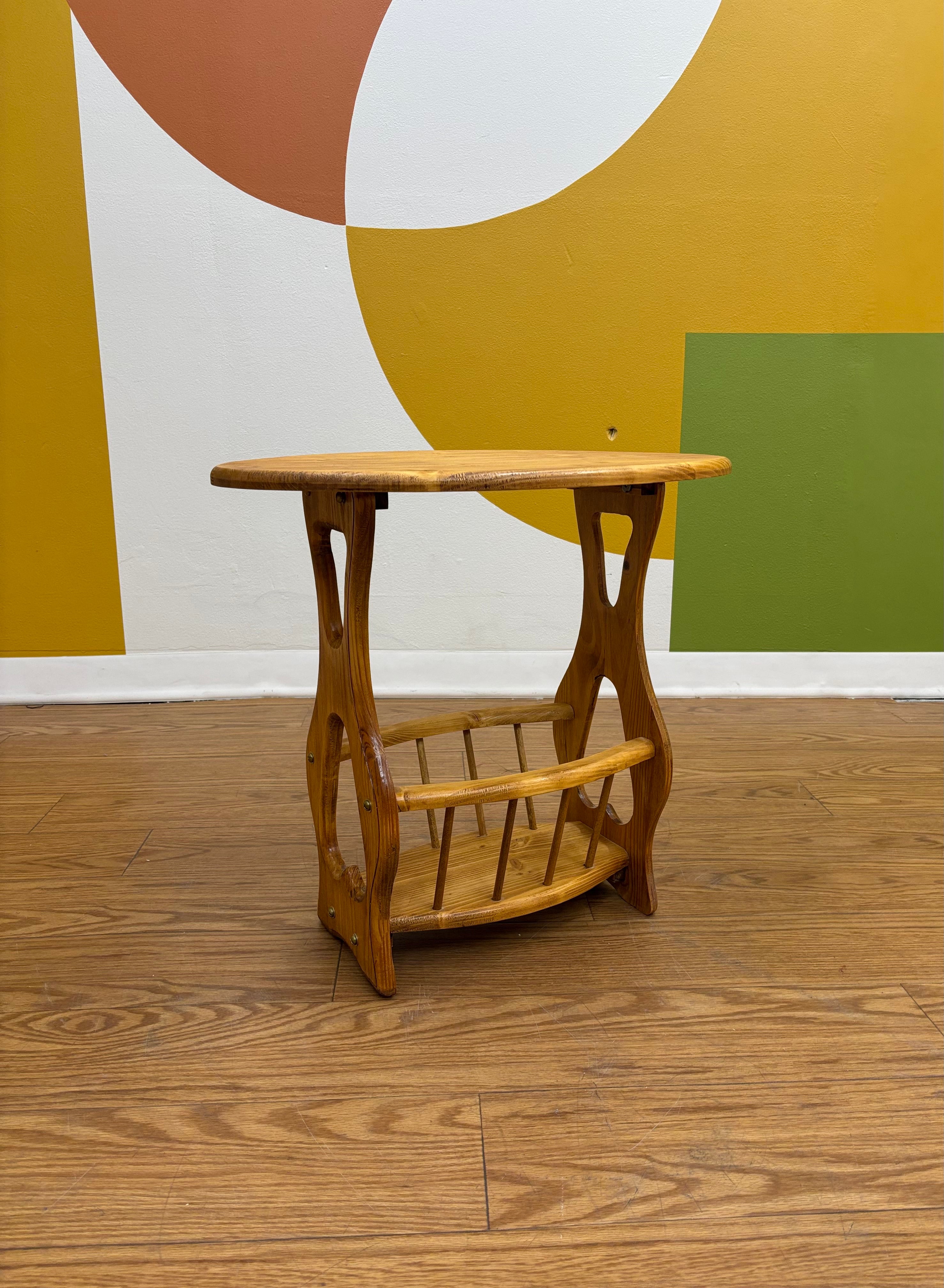 Side Table with Lower Magazine Storage