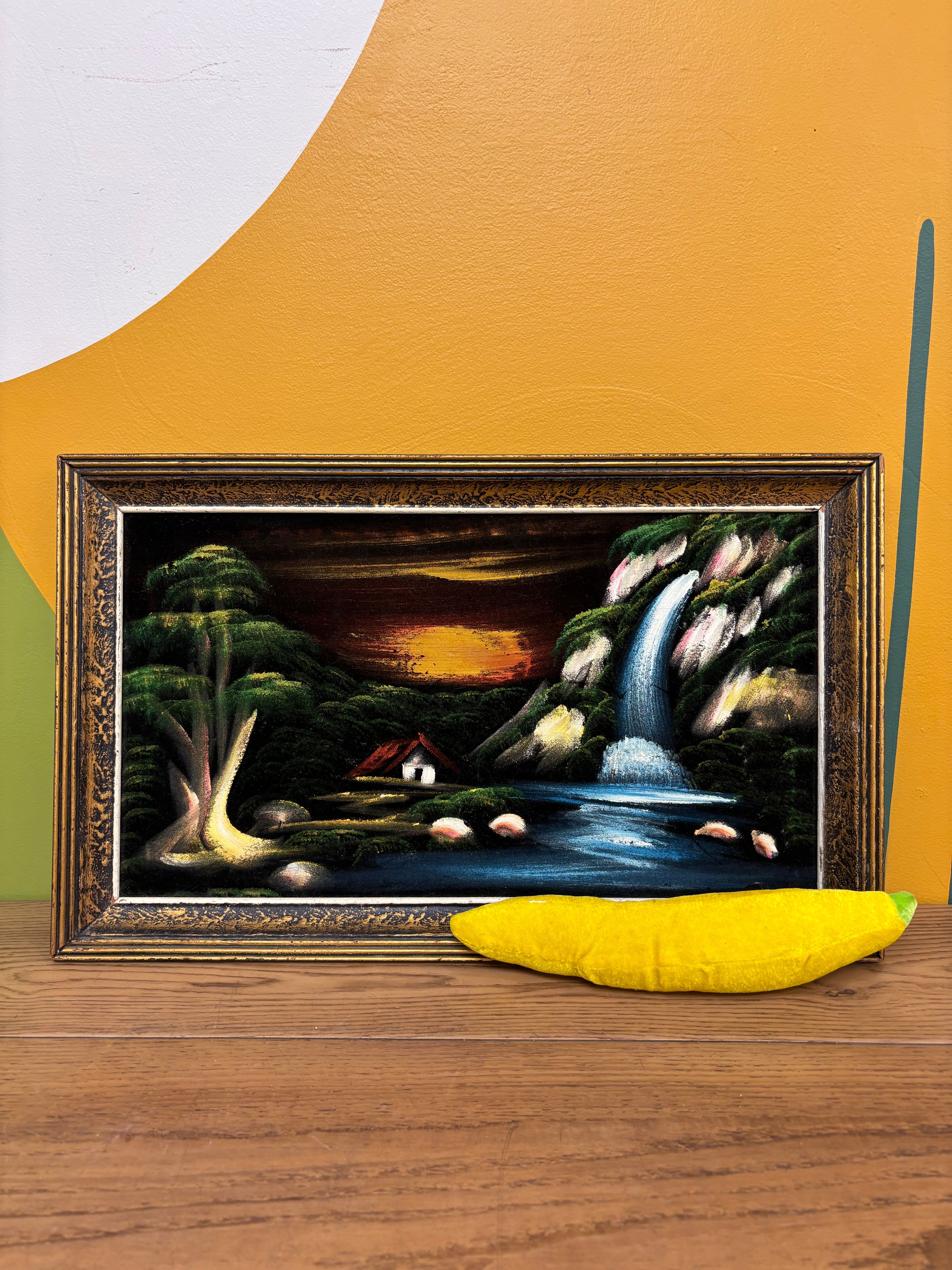 Framed Velvet Art Painting