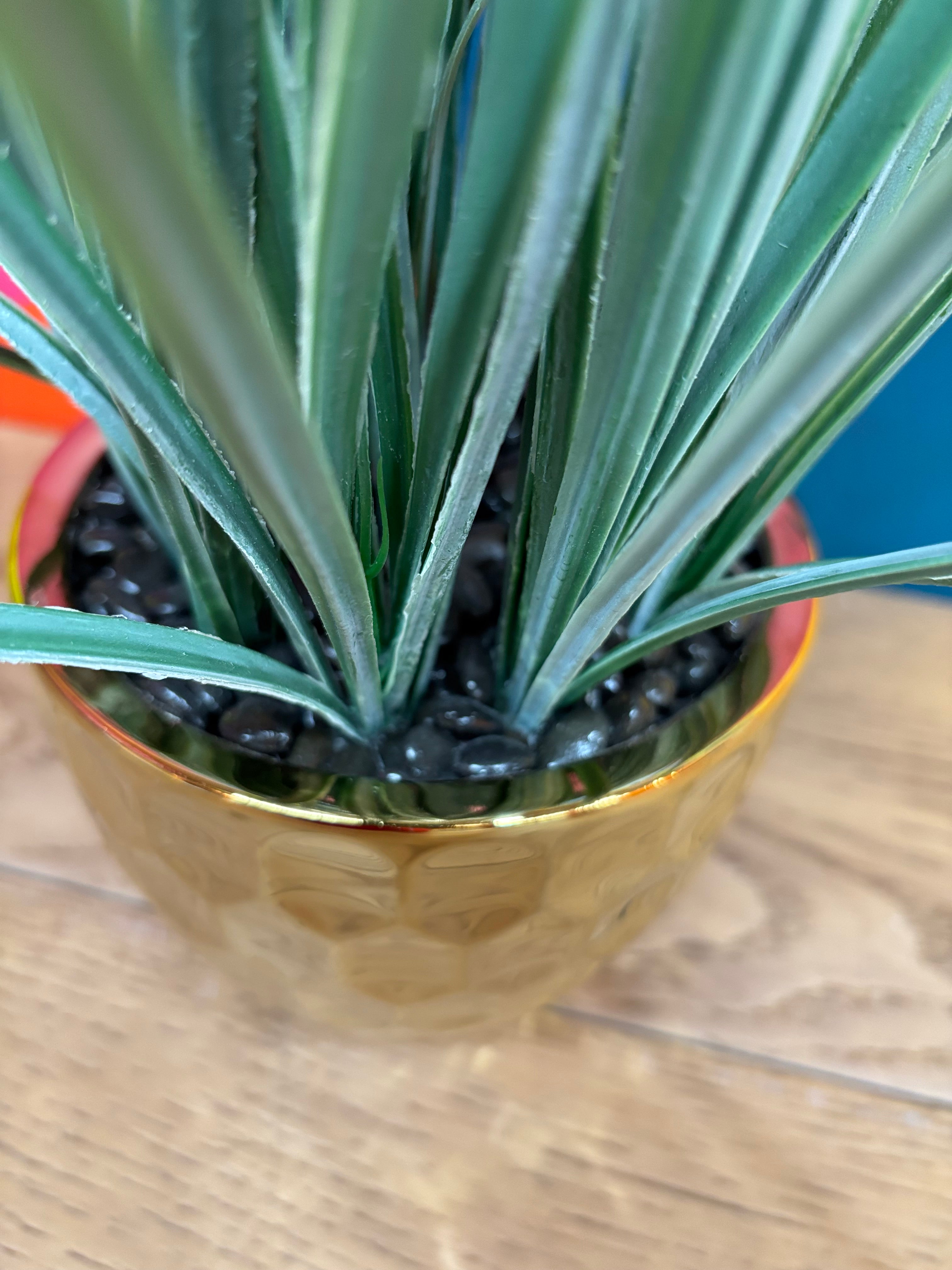 Artificial Plant in Gold Pot