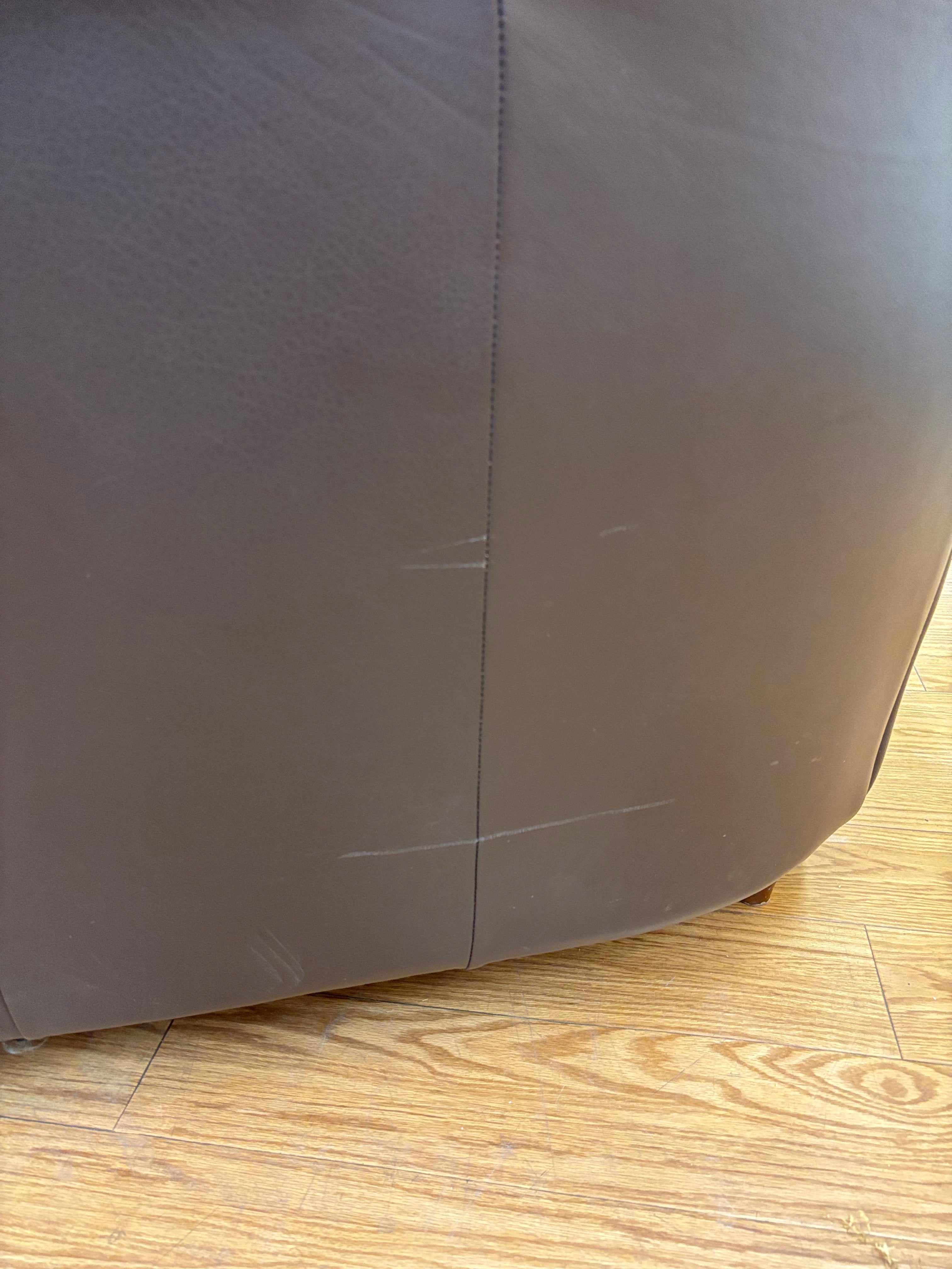 Brown Natuzzi Leather Sofa