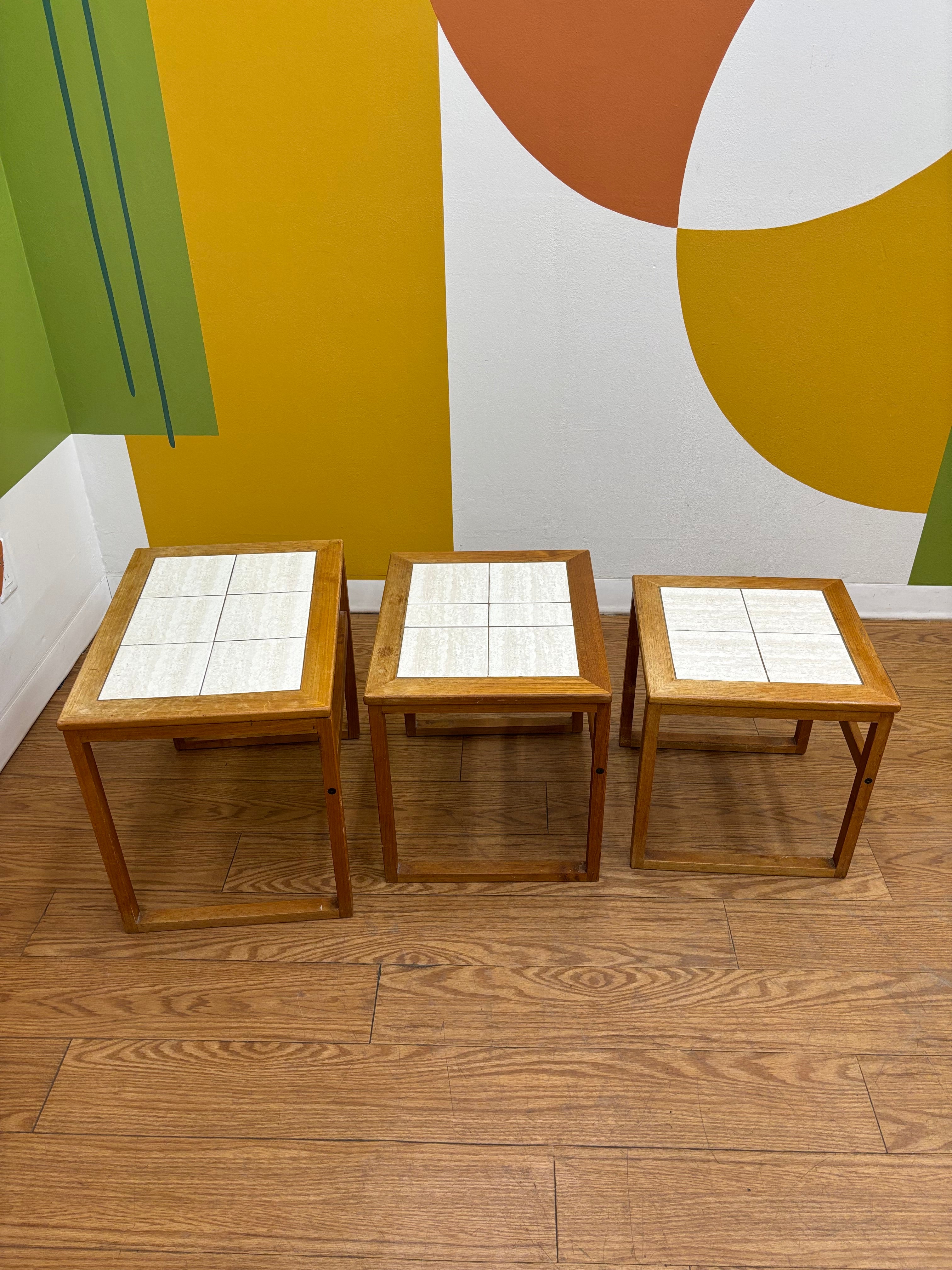 Tile Top Nesting Tables (Made in Denmark)