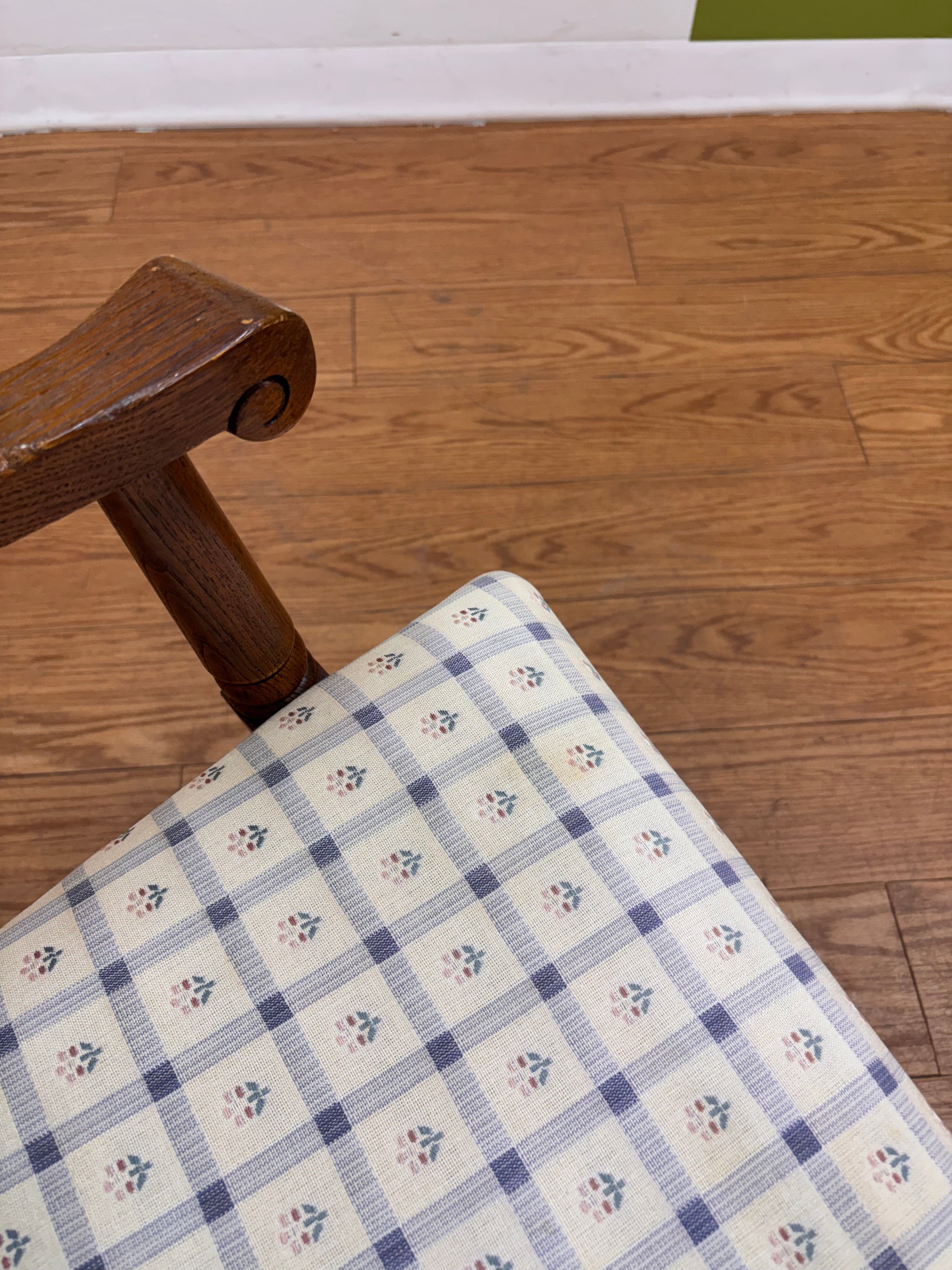 Floral Gingham Dining Armchair (2)