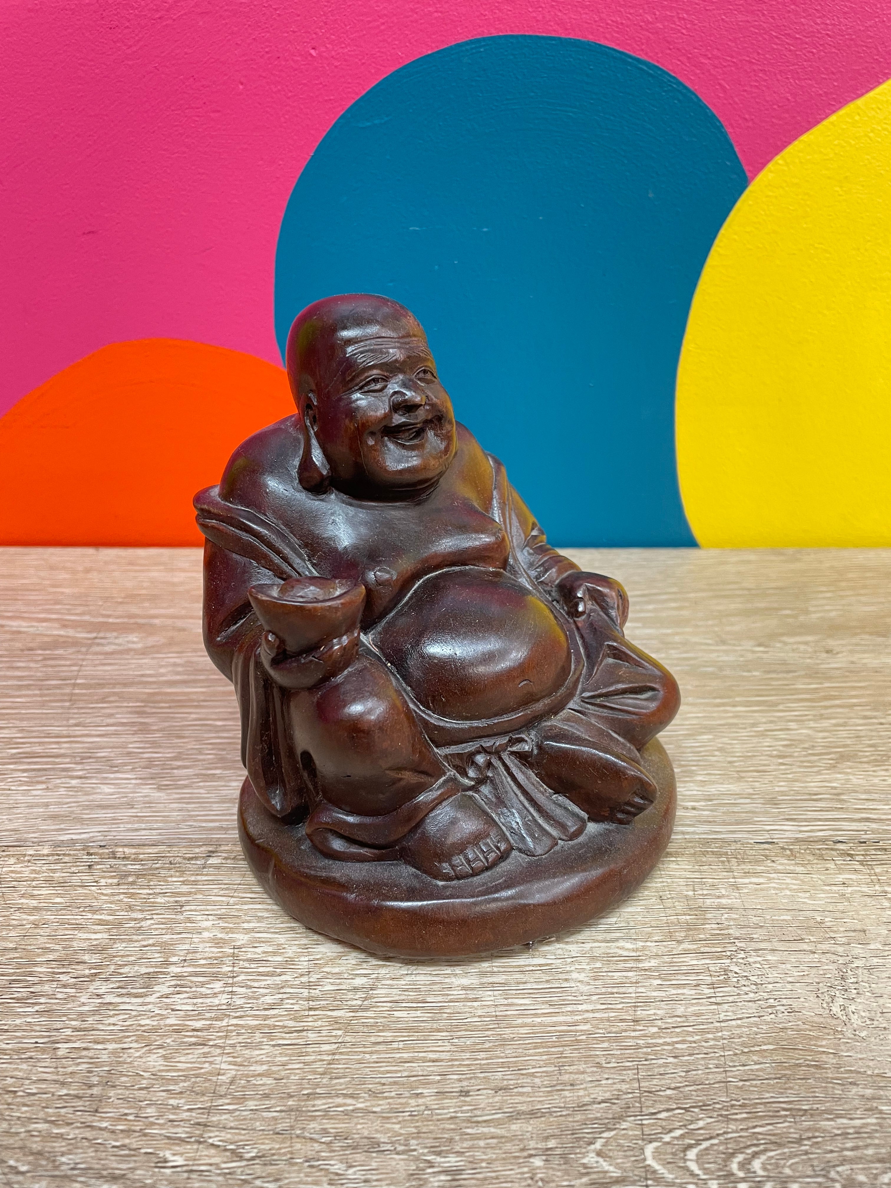 Wood Buddha Figurine