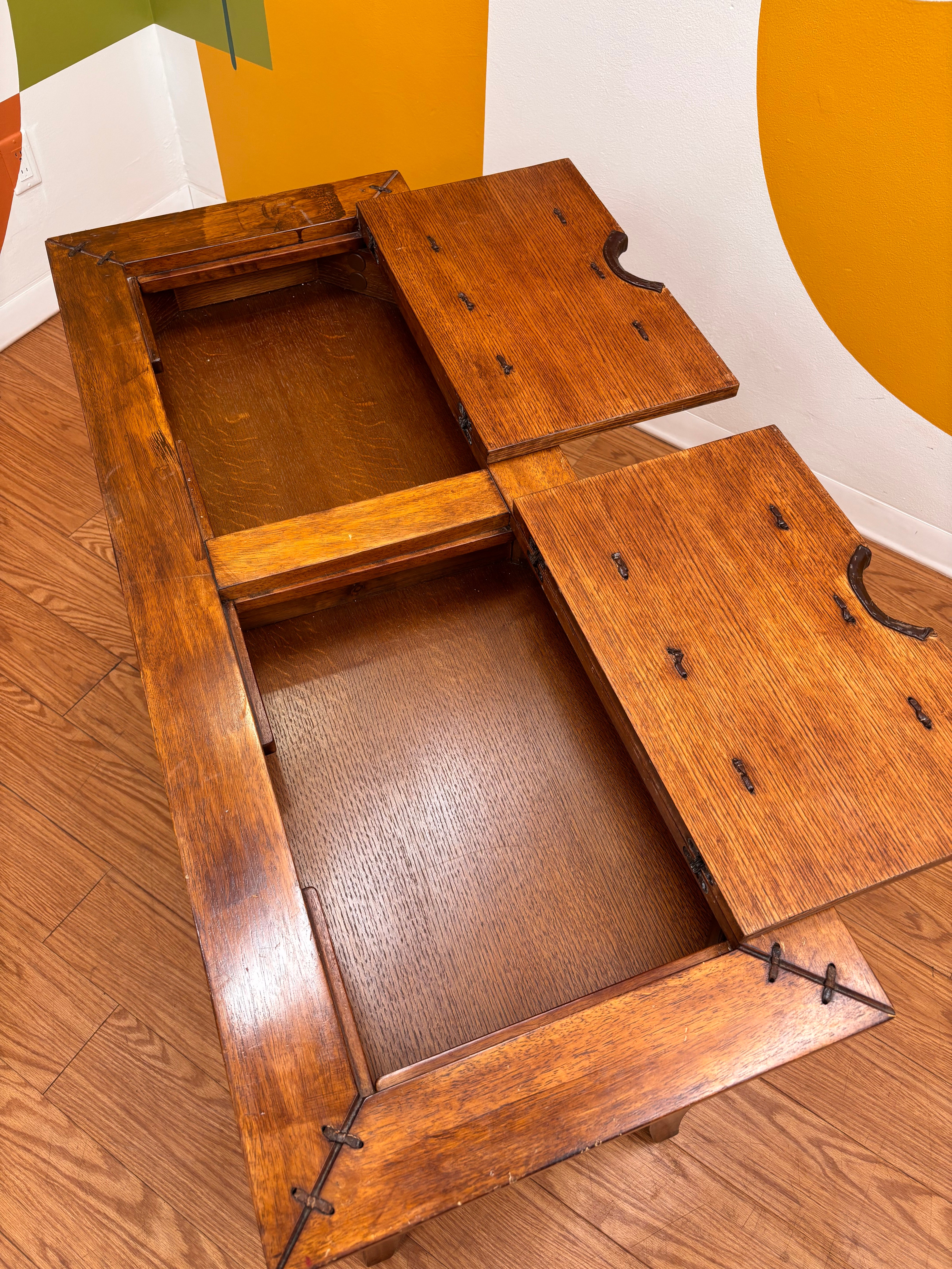 Wood Console Table with Storage