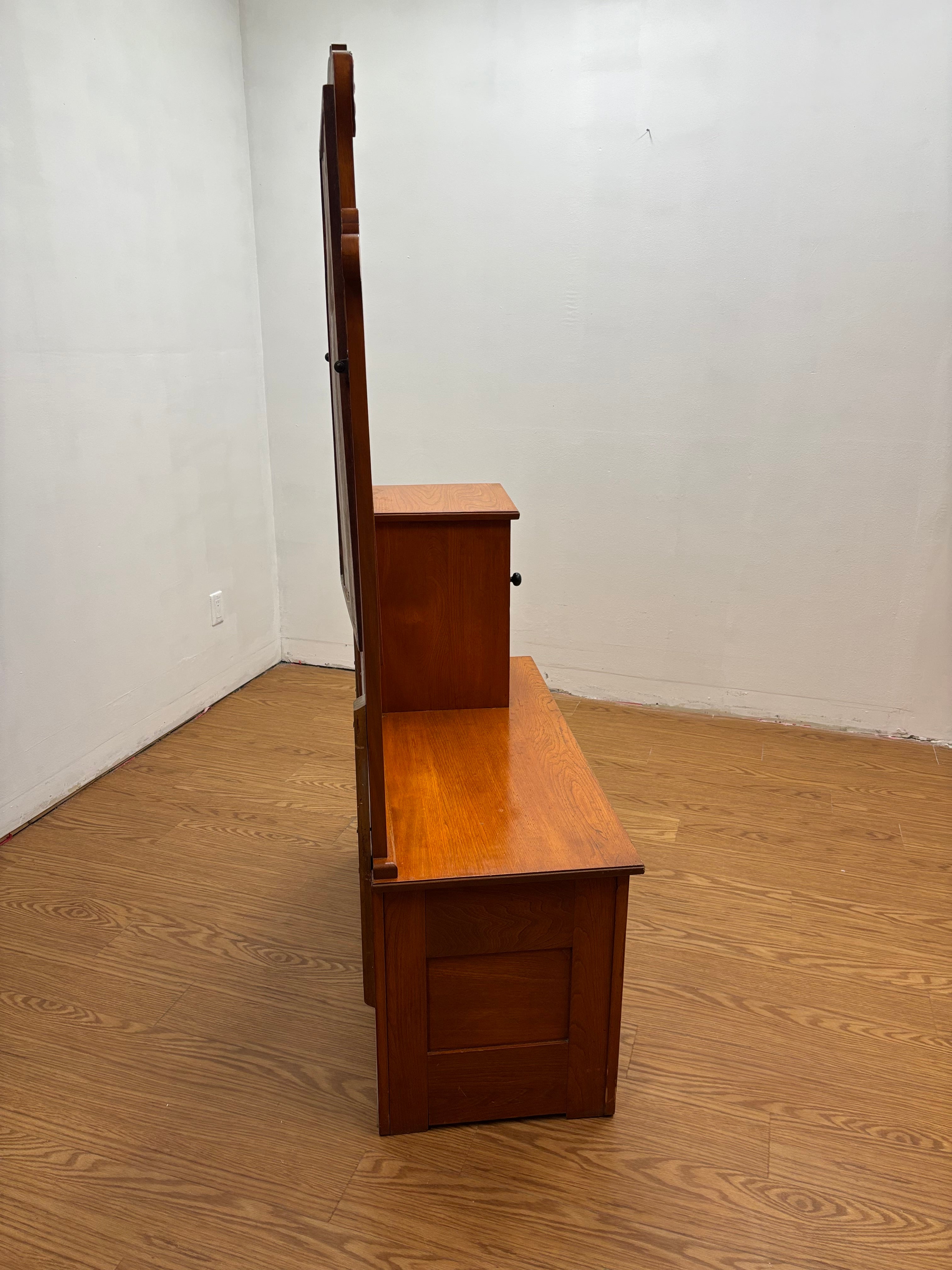 Wood Dresser with Mirror