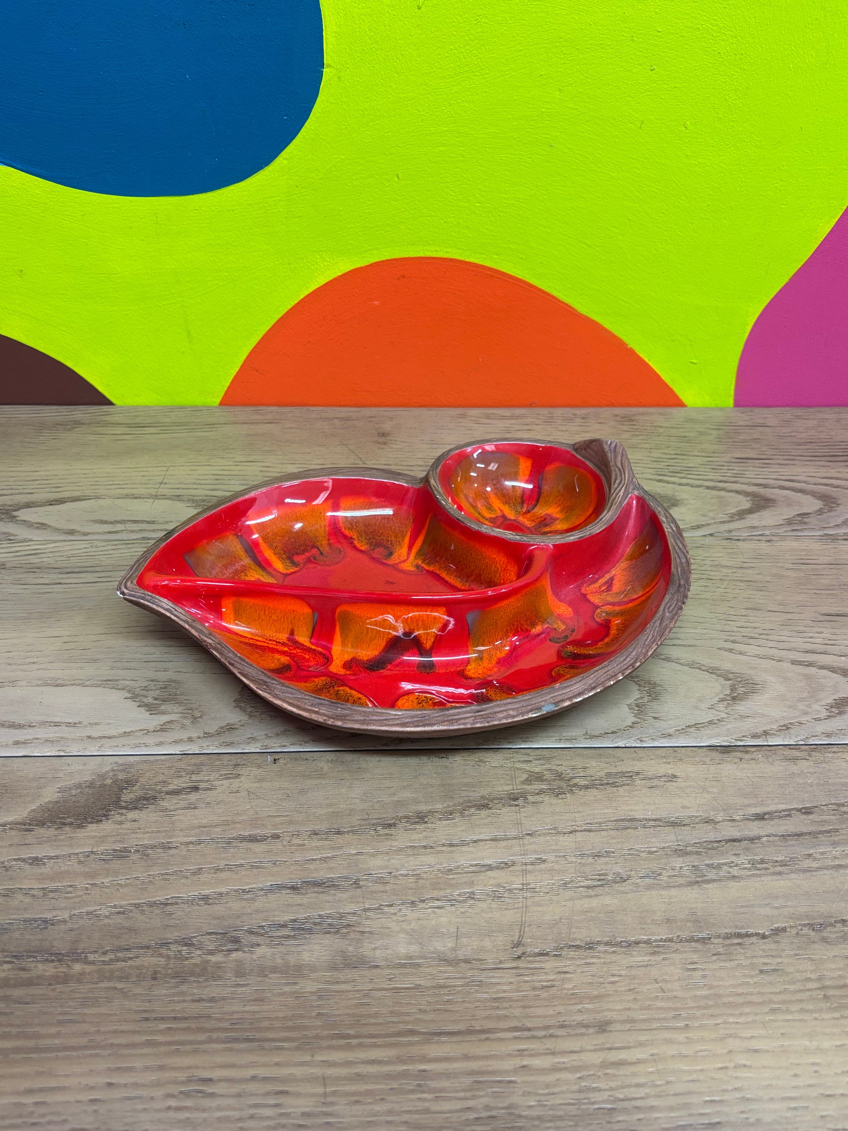 Pottery Chip & Dip Dish