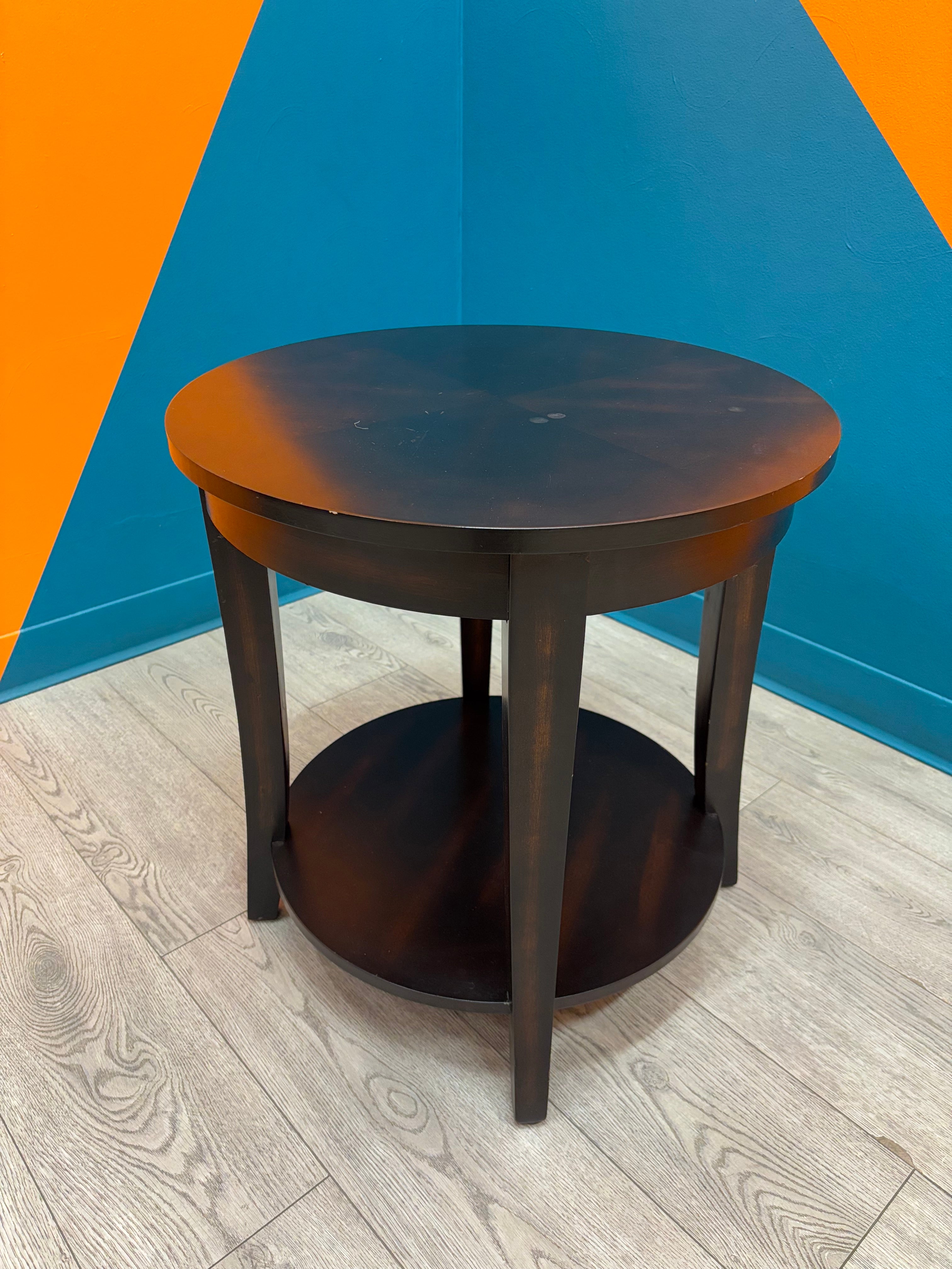 Wood Round Side Table (2 available)