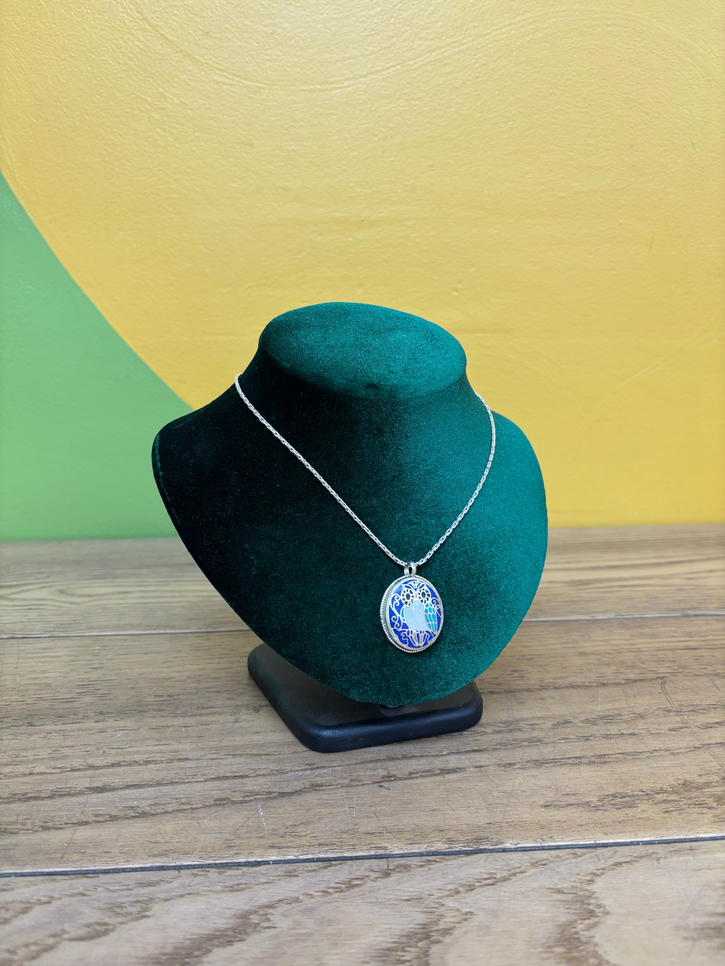 Enamel Owl Necklace