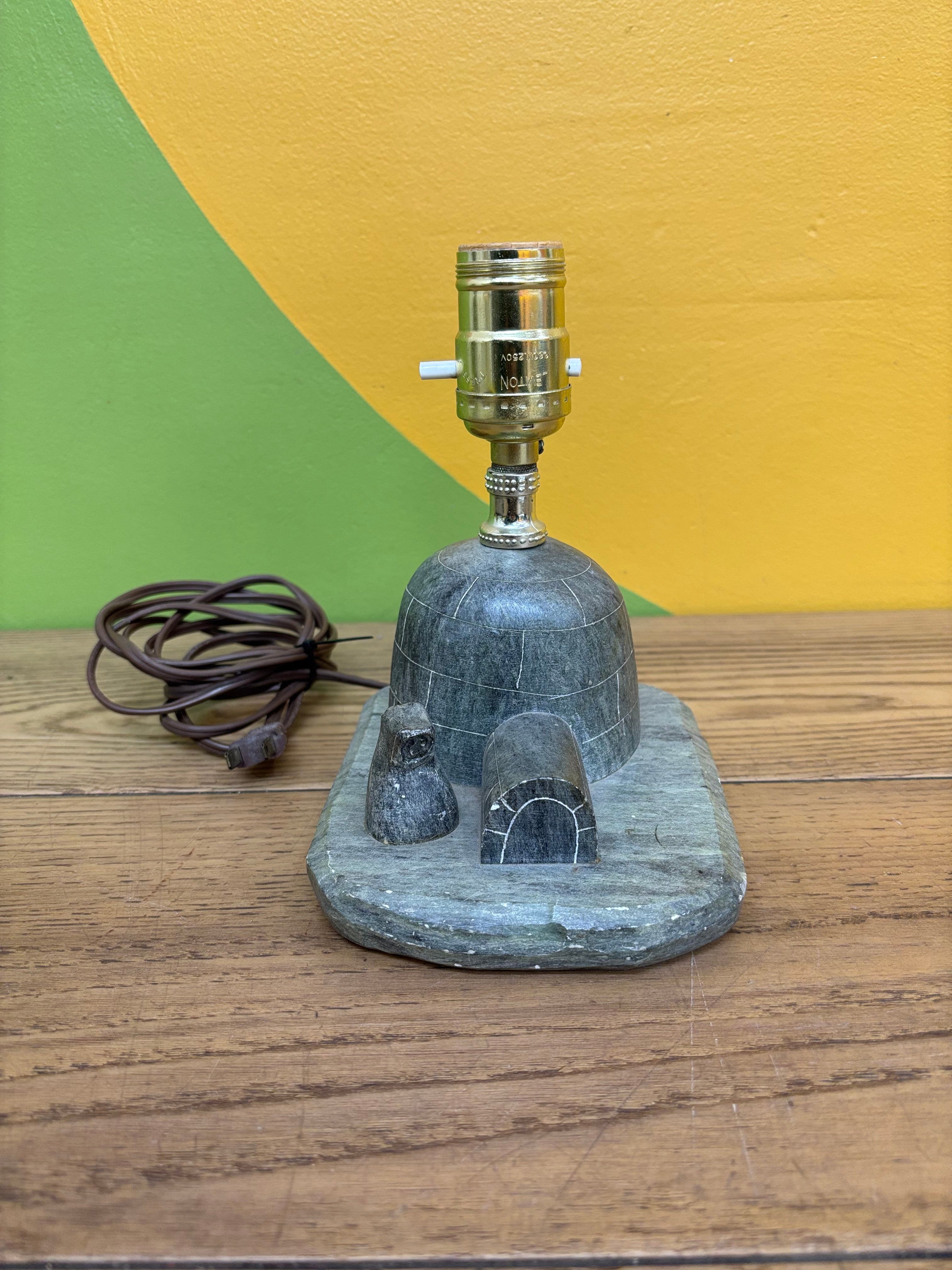 Soapstone Igloo Lamp Base