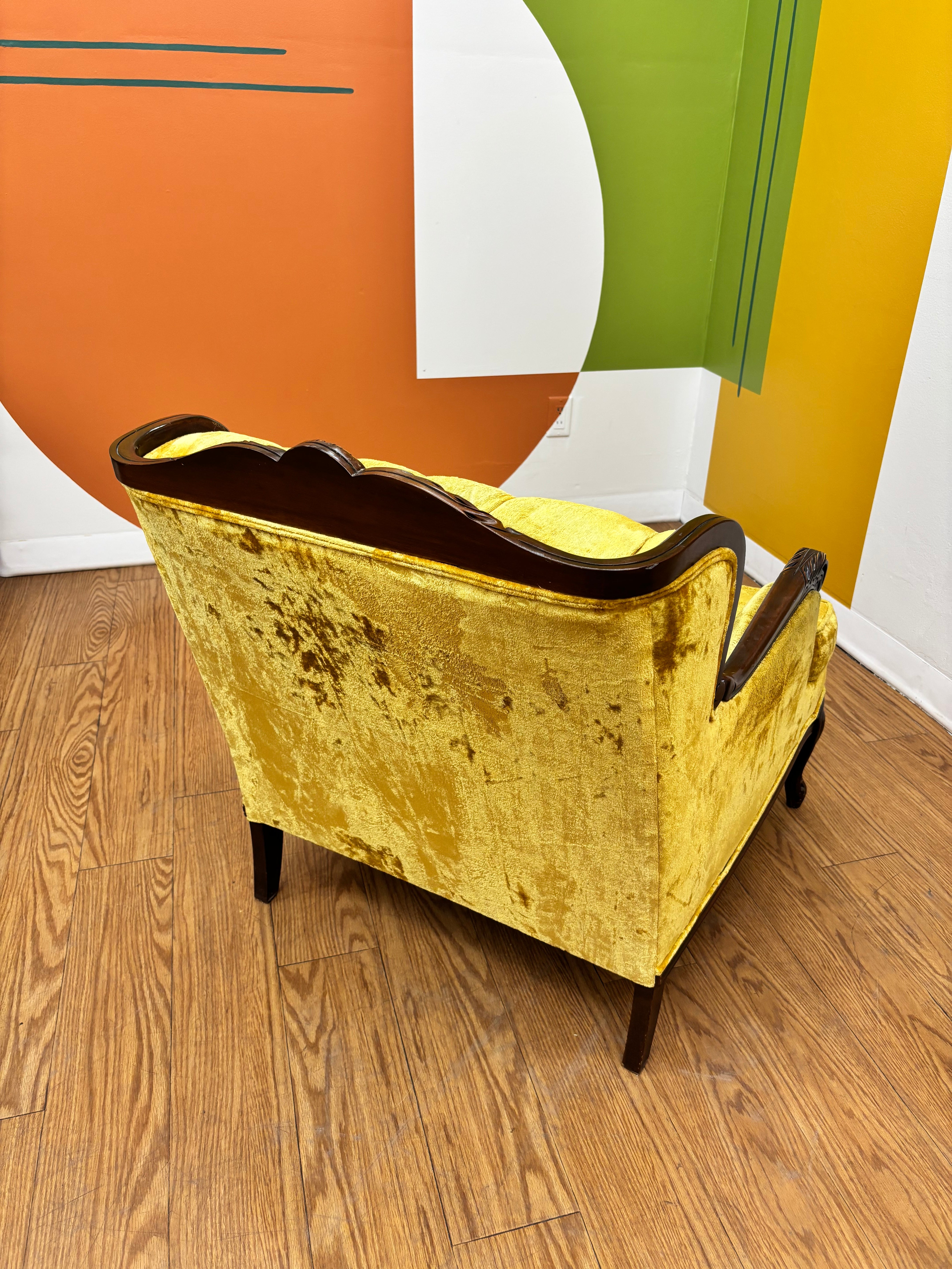 Yellow Tufted Chair