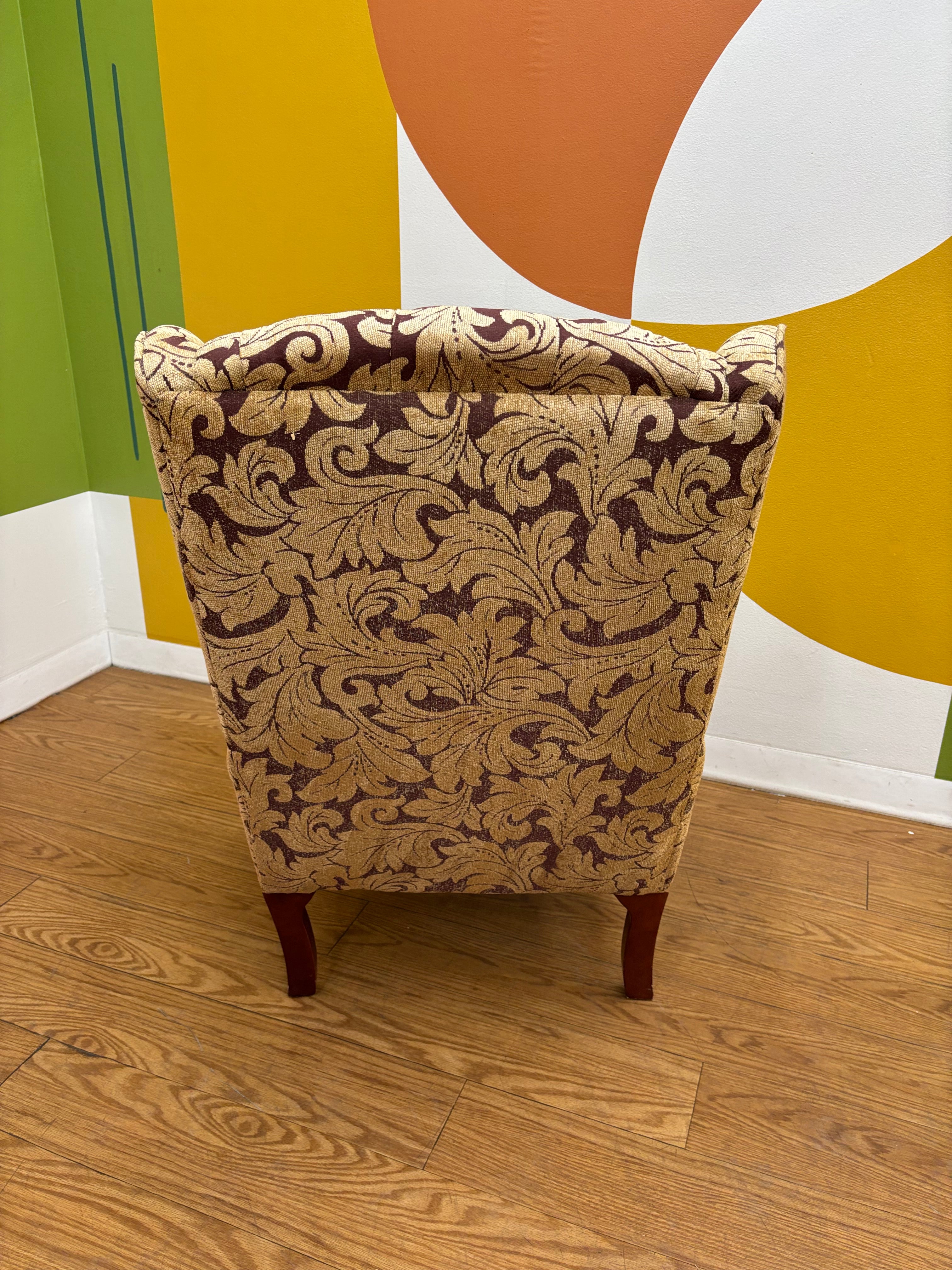 Patterned Armchair & Ottoman