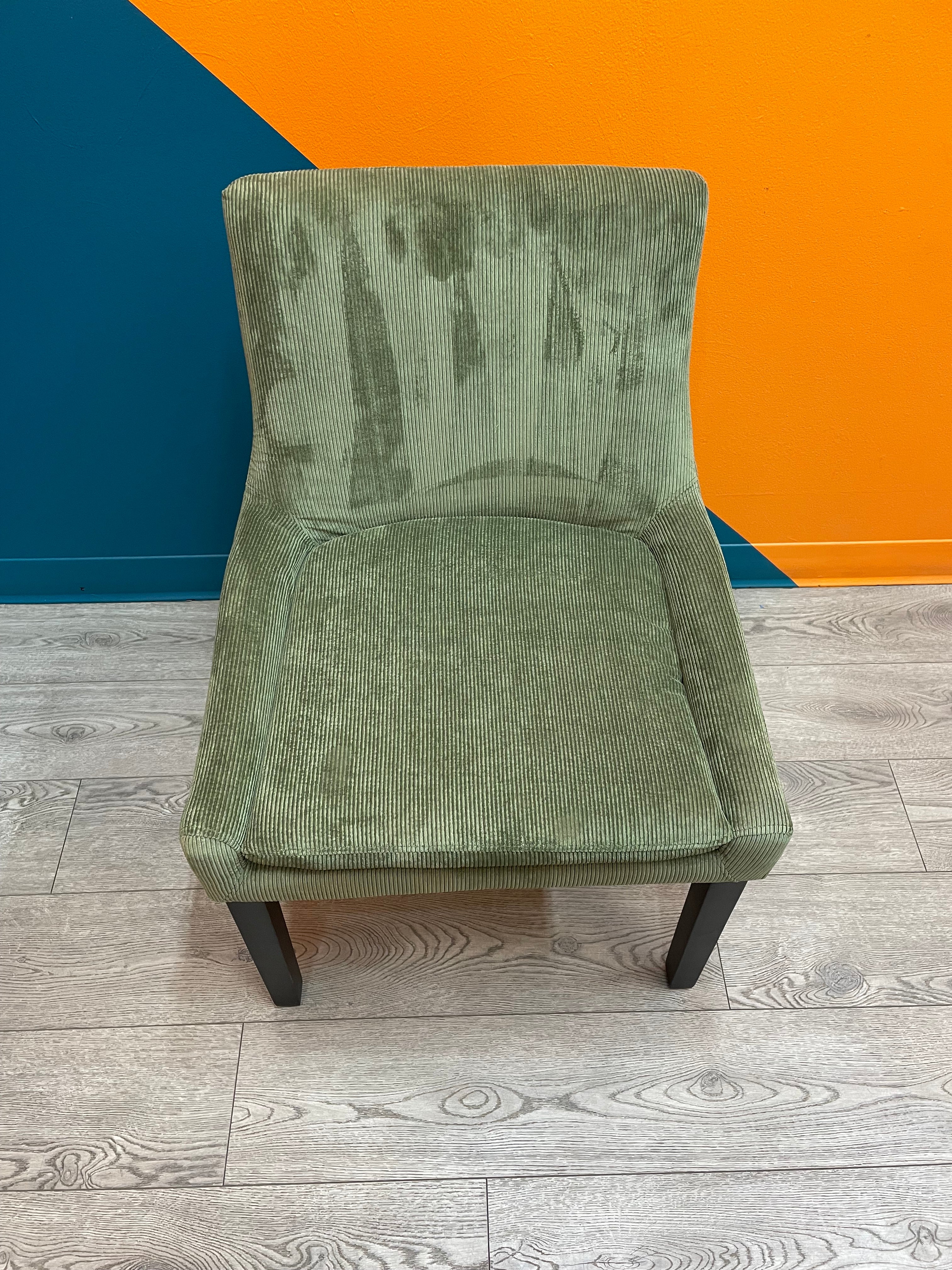 Green Corduroy Accent Chair (2 Available)