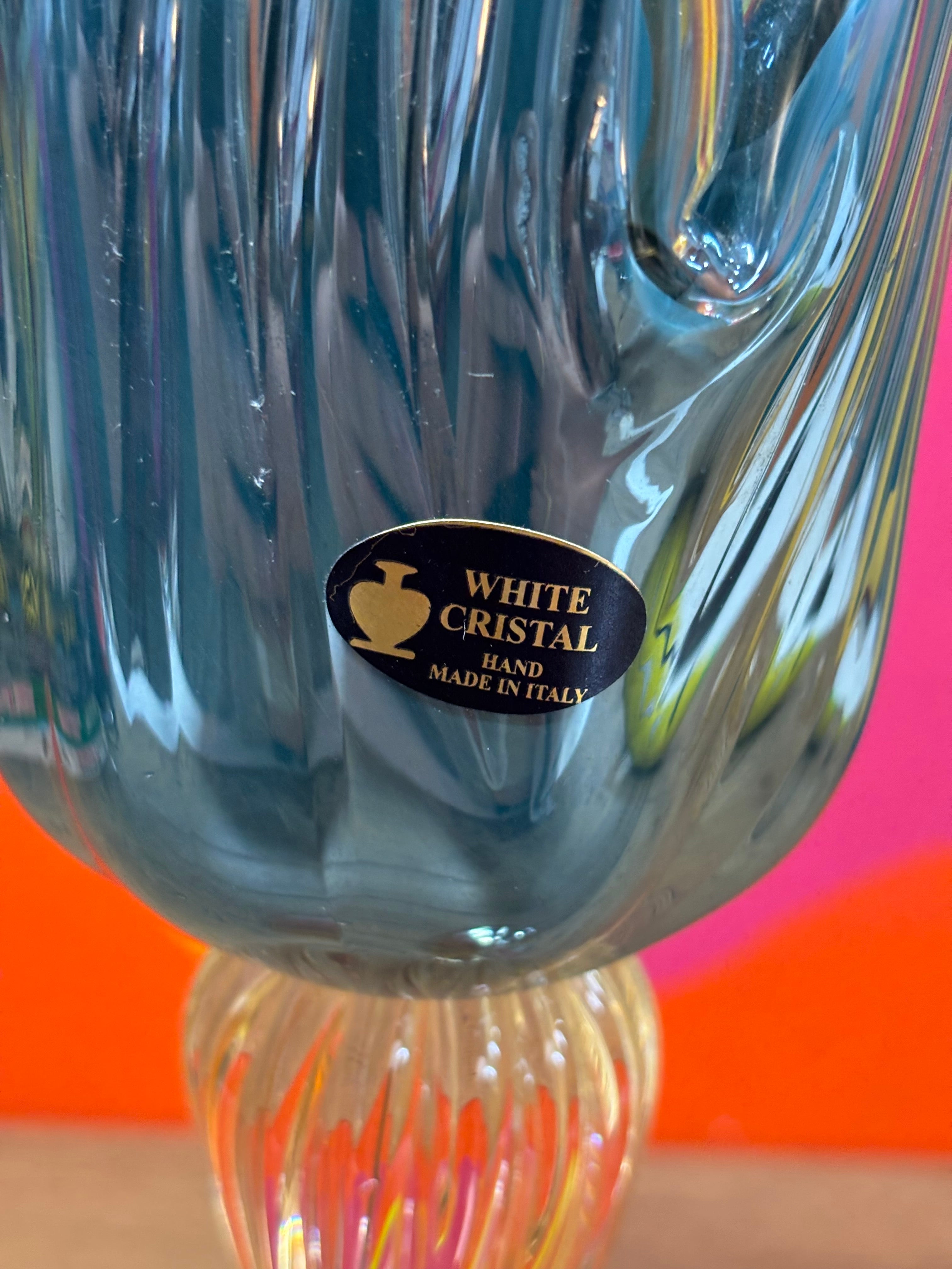 Tall Murano Glass Tulip Candle Holder #1