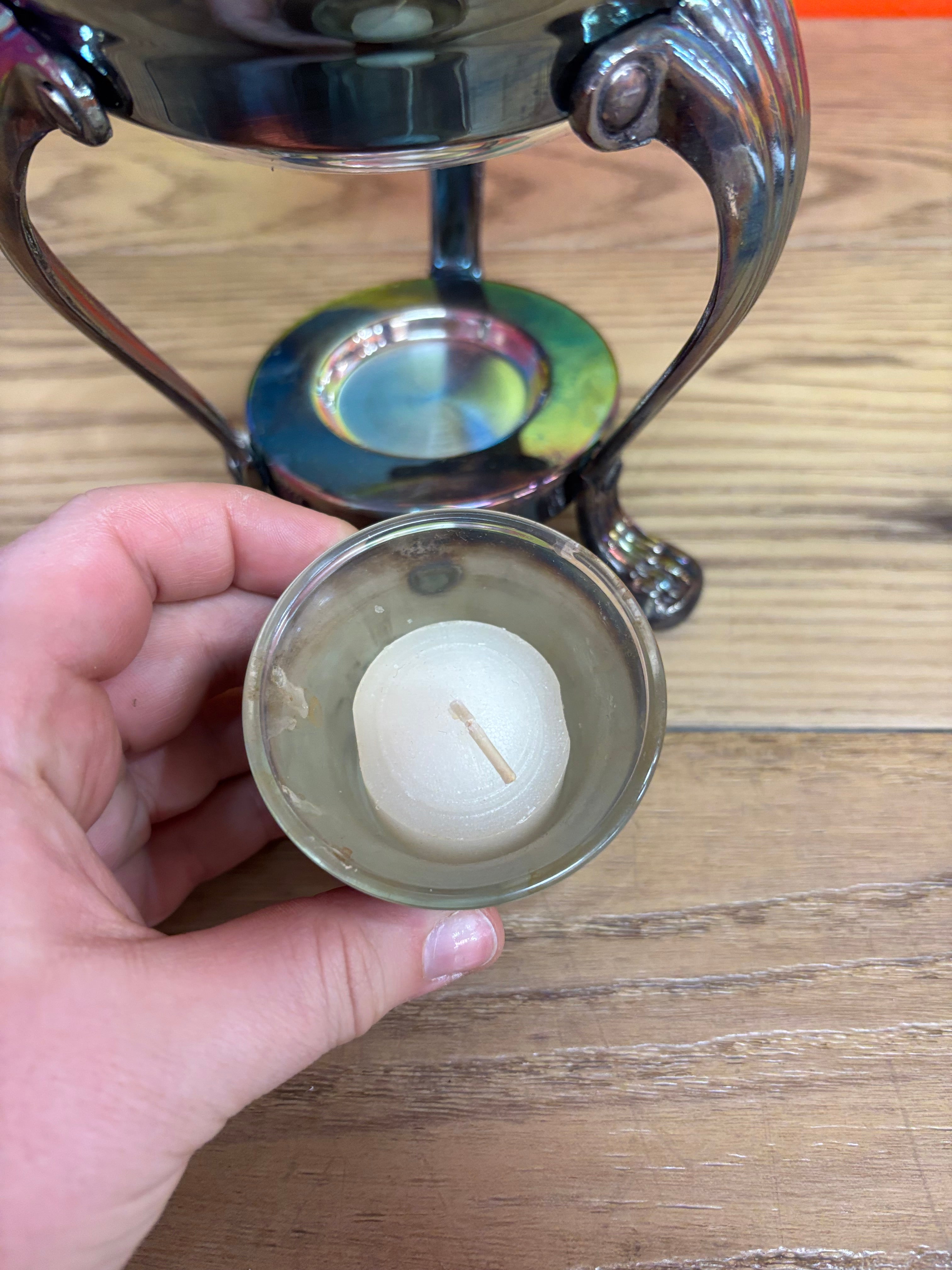 Glass Carafe with Warming Stand