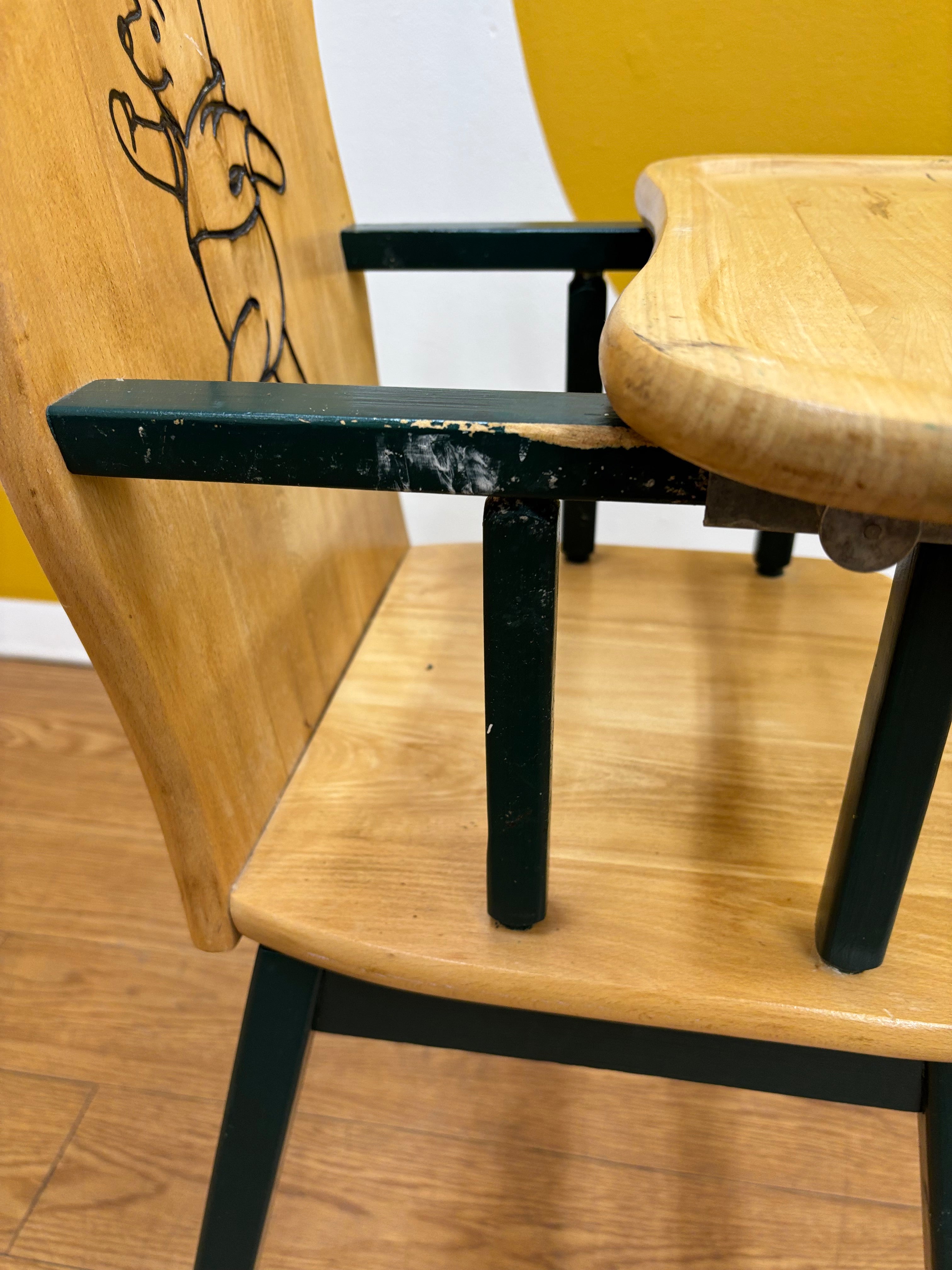 Wood Winnie the Pooh High Chair (Decorative)